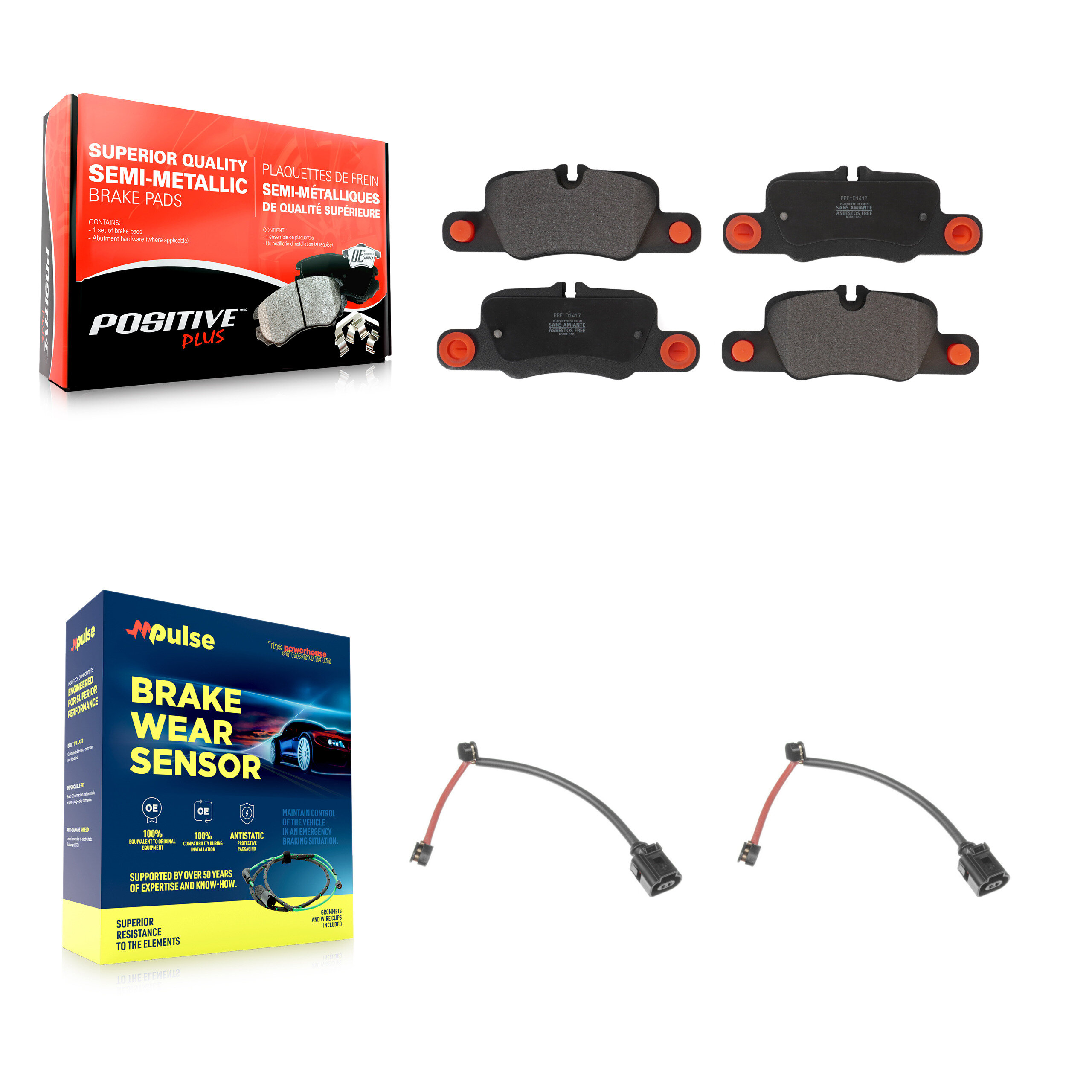 Positive Plus - KPW-101163 - Rear Disc Brake Pad Kits