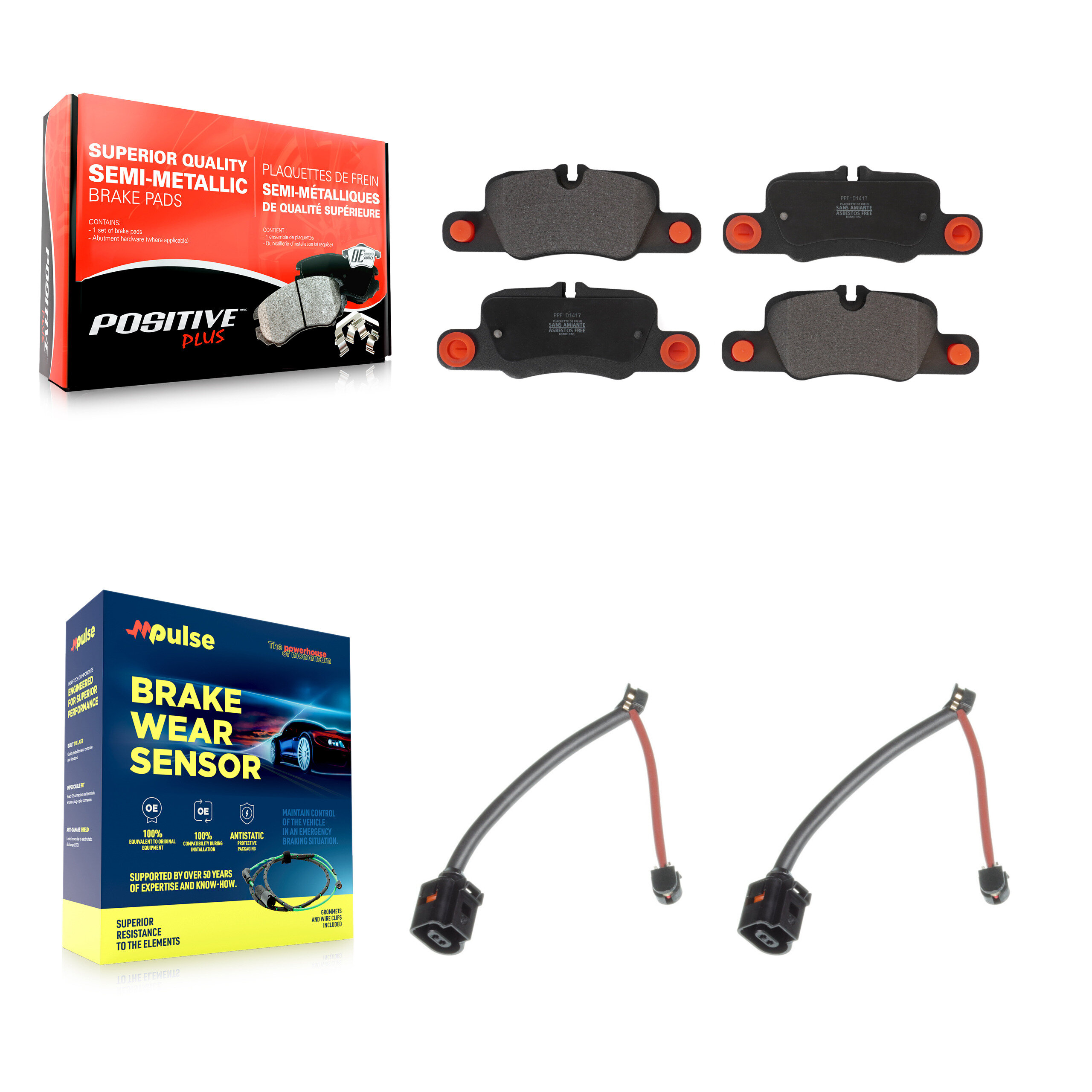 Positive Plus - KPW-101164 - Rear Disc Brake Pad Kits