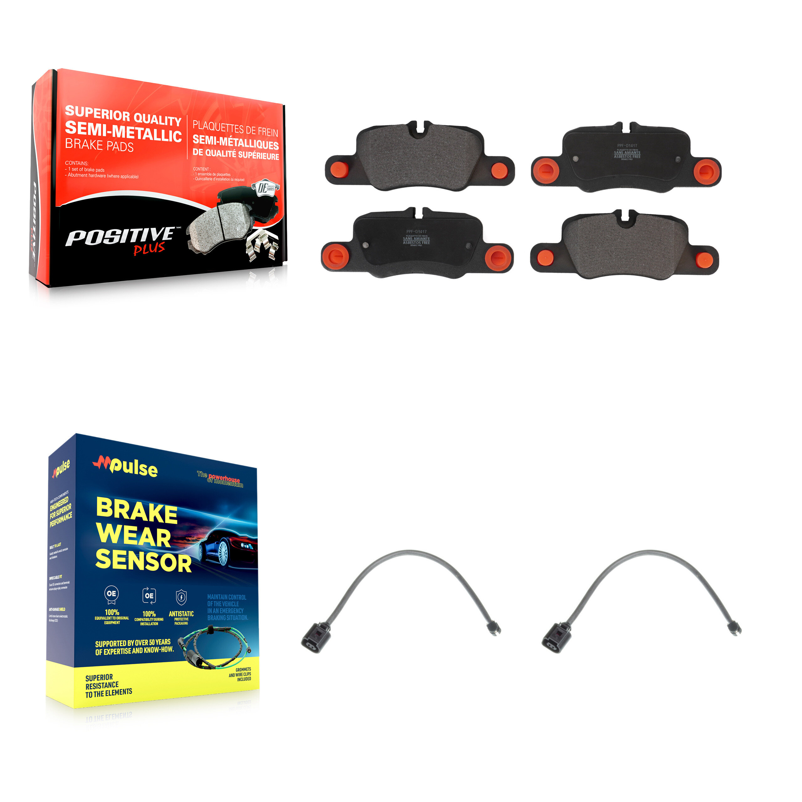Positive Plus - KPW-101165 - Rear Disc Brake Pad Kits