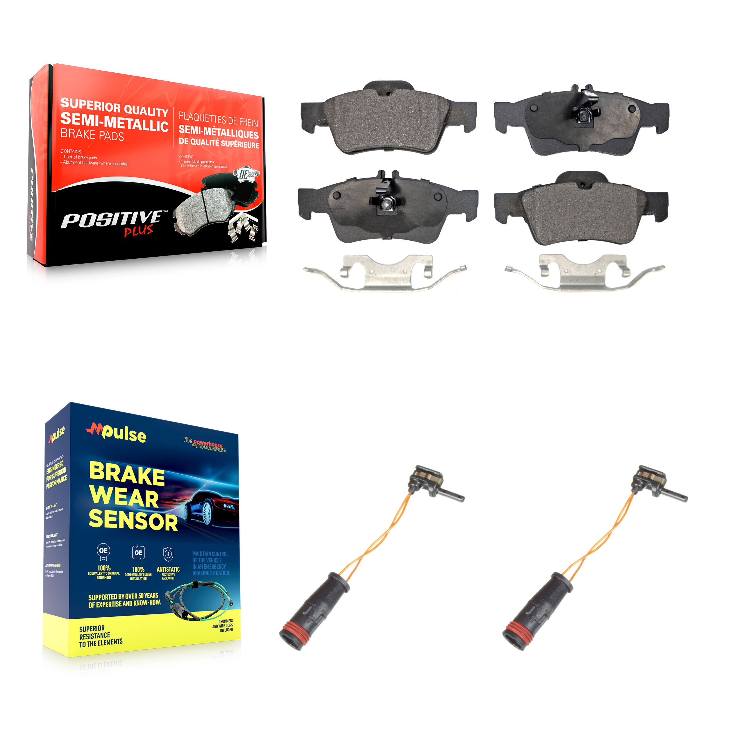 Positive Plus - KPW-101186 - Rear Disc Brake Pad Kits