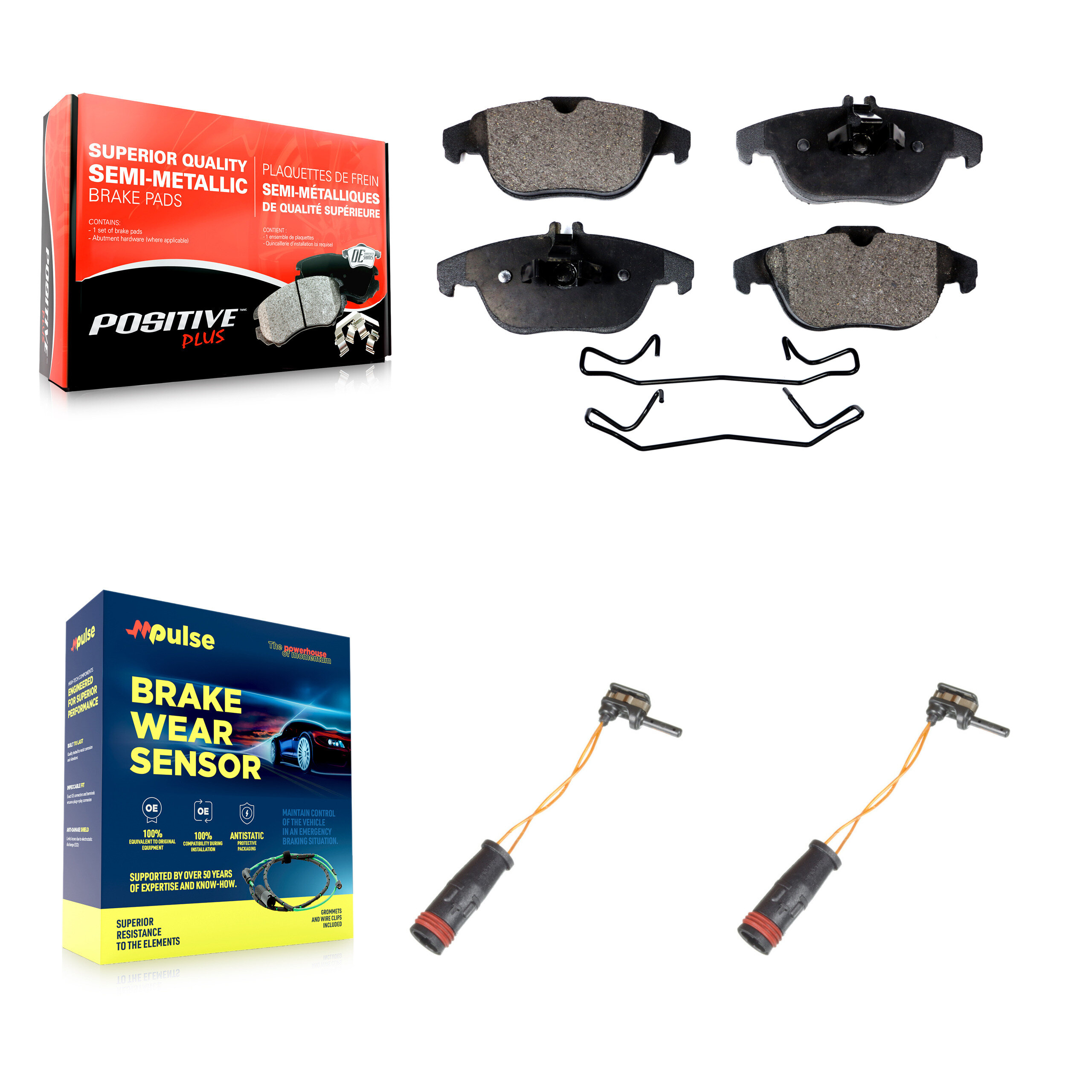 Positive Plus - KPW-101187 - Rear Disc Brake Pad Kits
