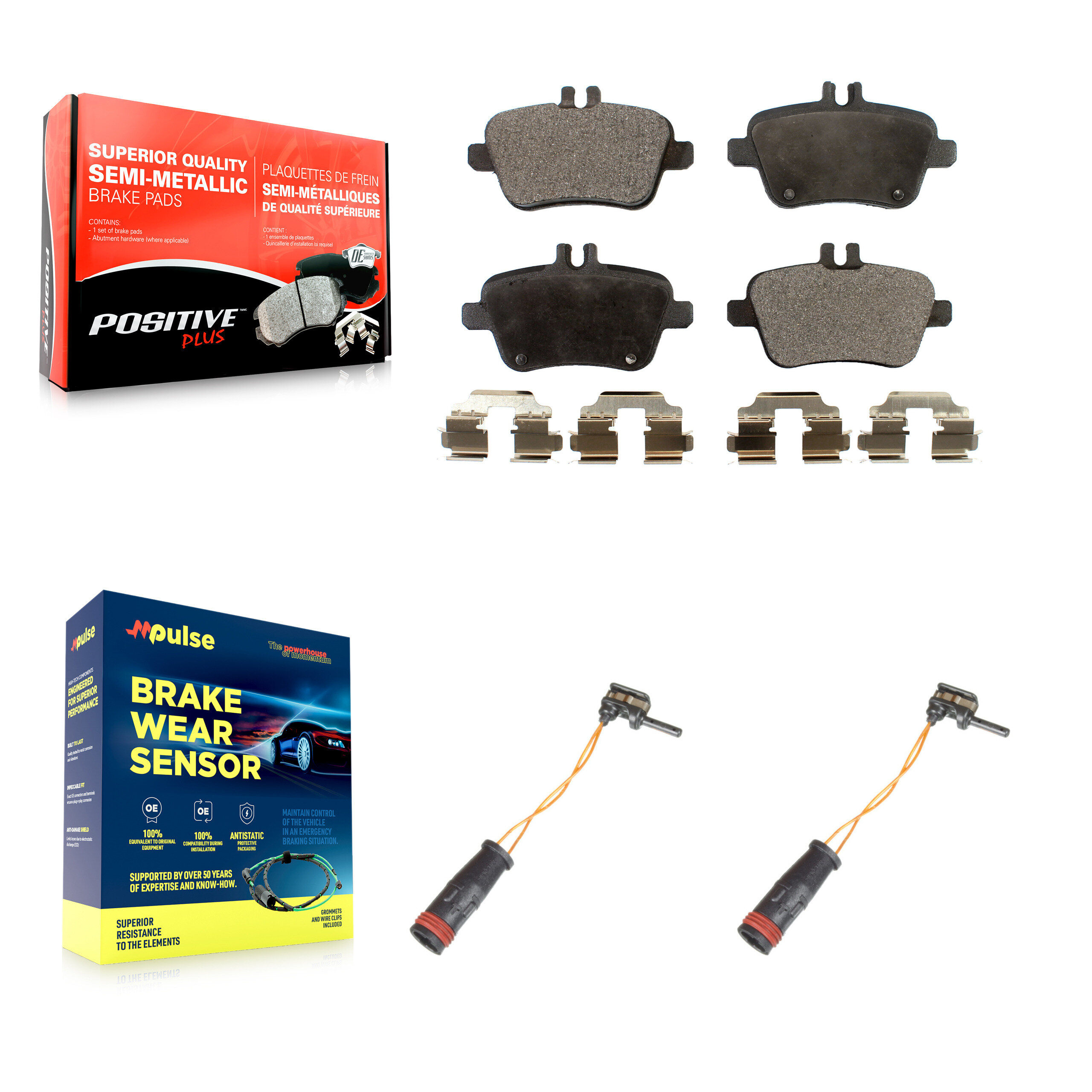 Positive Plus KPW-101189 Disc Brake Pad for 2012-2016 Mercedes-Benz SLK350 - Rear