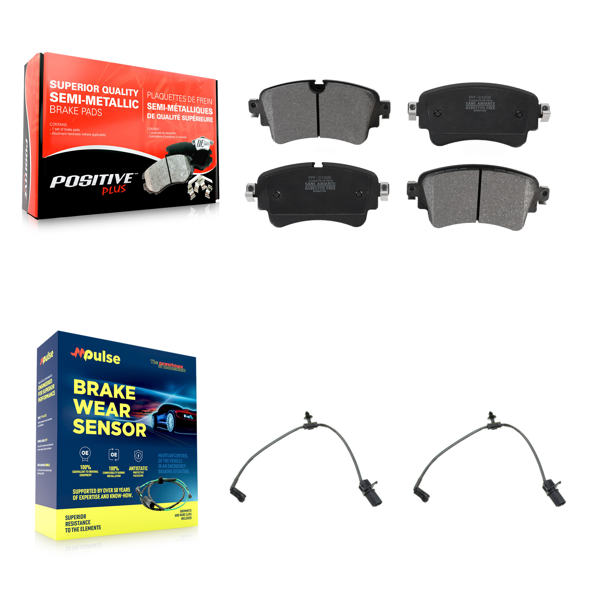 Positive Plus - KPW-101193 - Rear Disc Brake Pad Kits