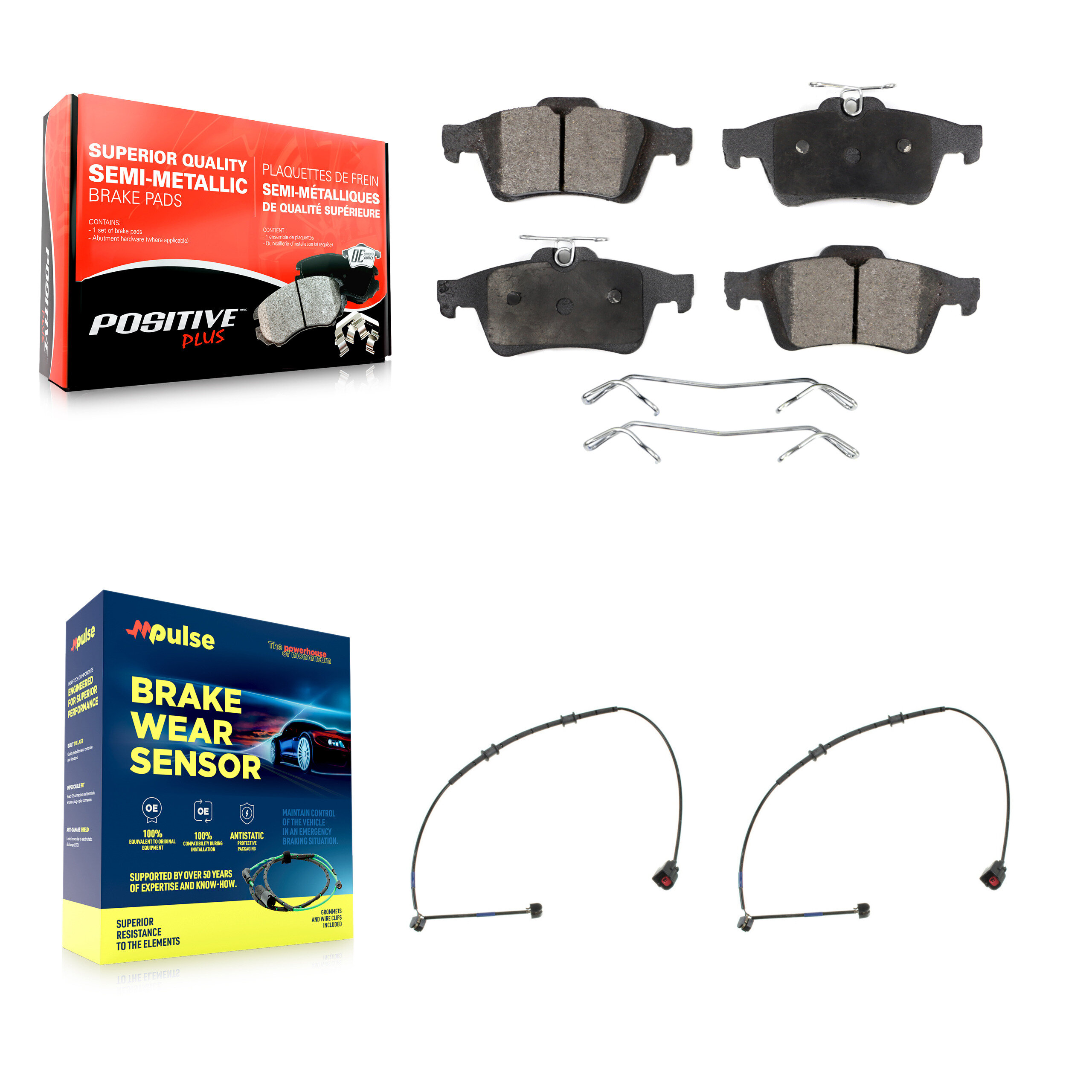 Positive Plus - KPW-101202 - Rear Disc Brake Pad Kits