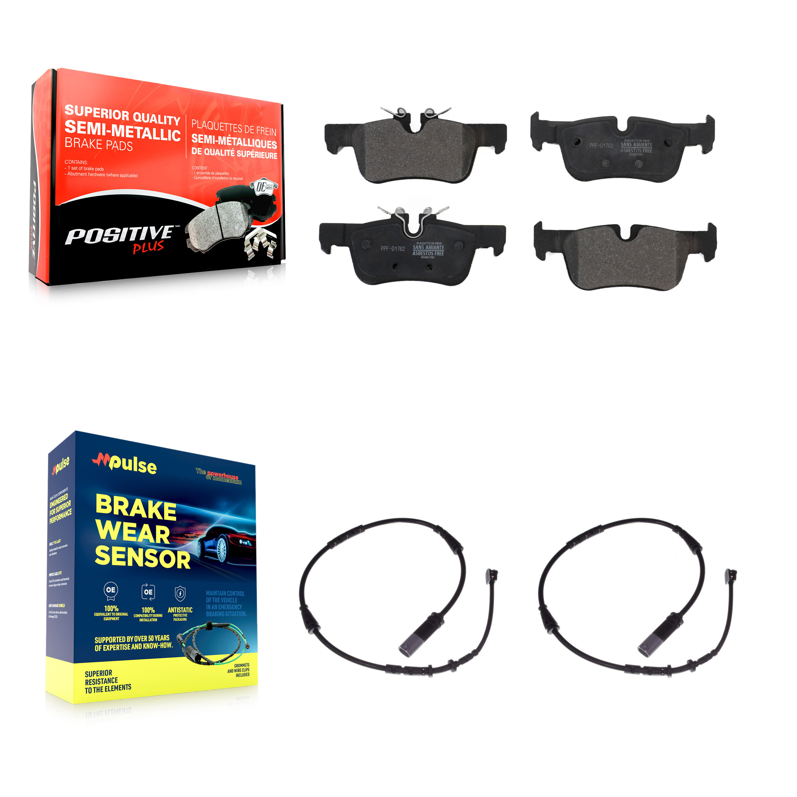 Positive Plus - KPW-101206 - Rear Disc Brake Pad Kits