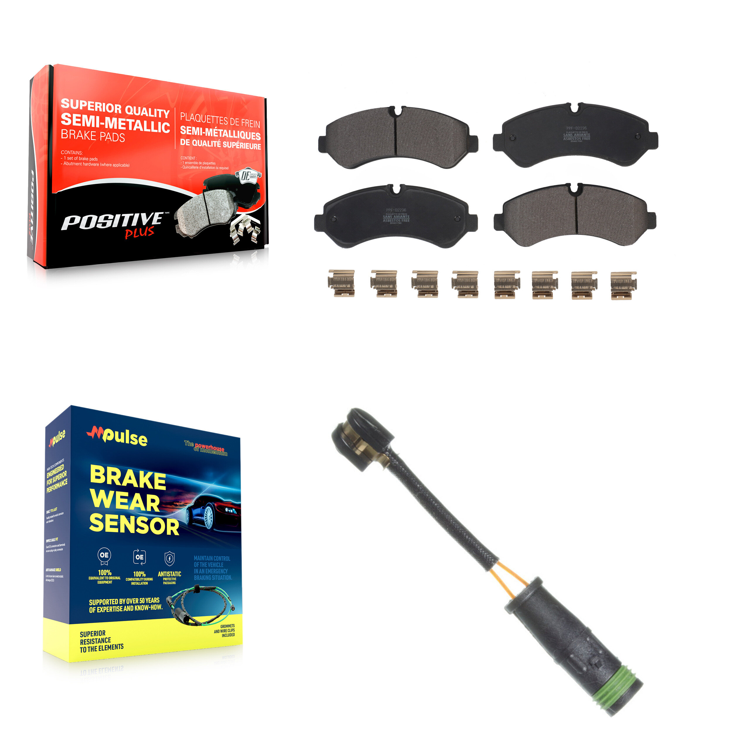 Positive Plus - KPW-101325 - Rear Disc Brake Pad Kits