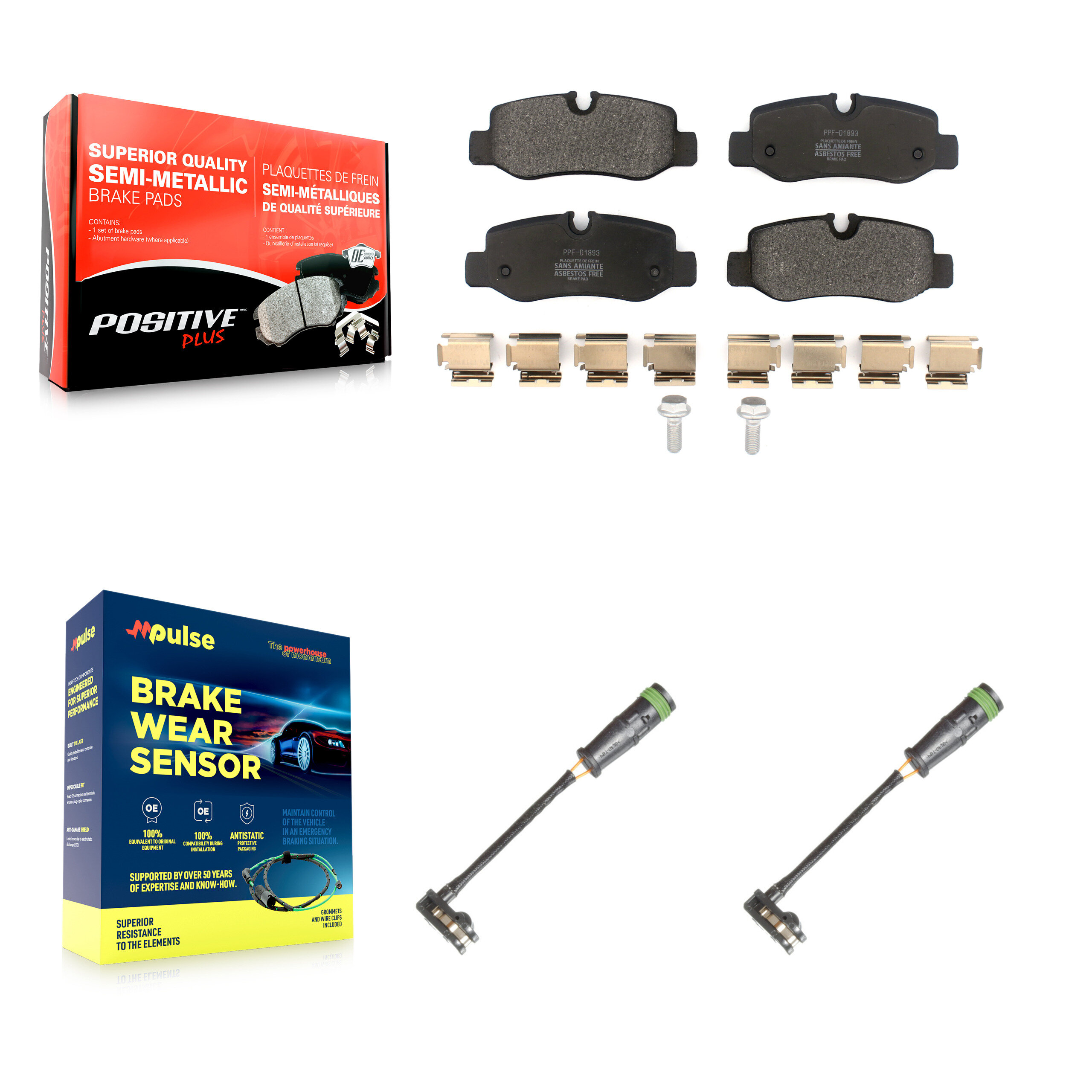 Positive Plus - KPW-101341 - Rear Disc Brake Pad Kits
