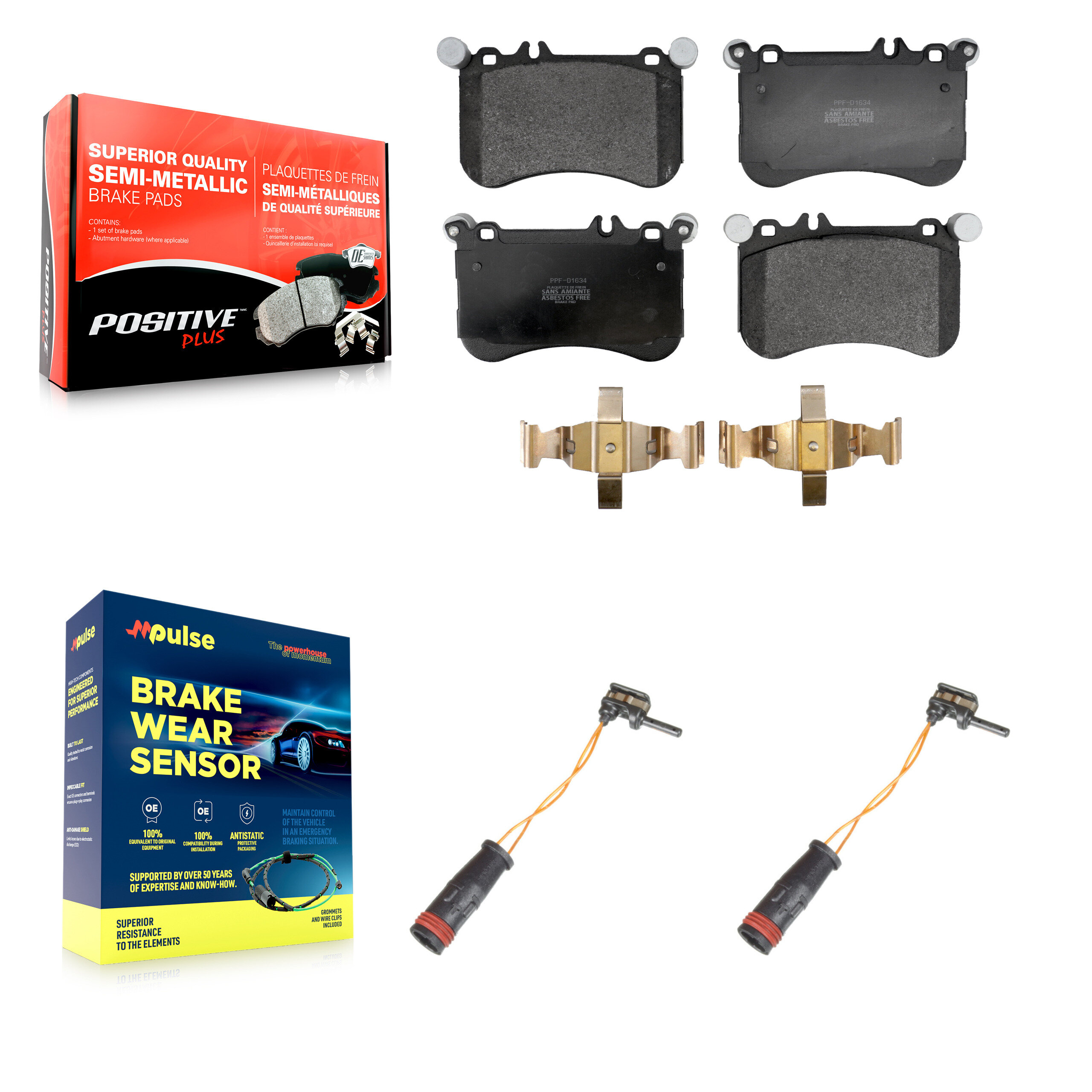 Positive Plus - KPW-101409 - Front Disc Brake Pad Kits