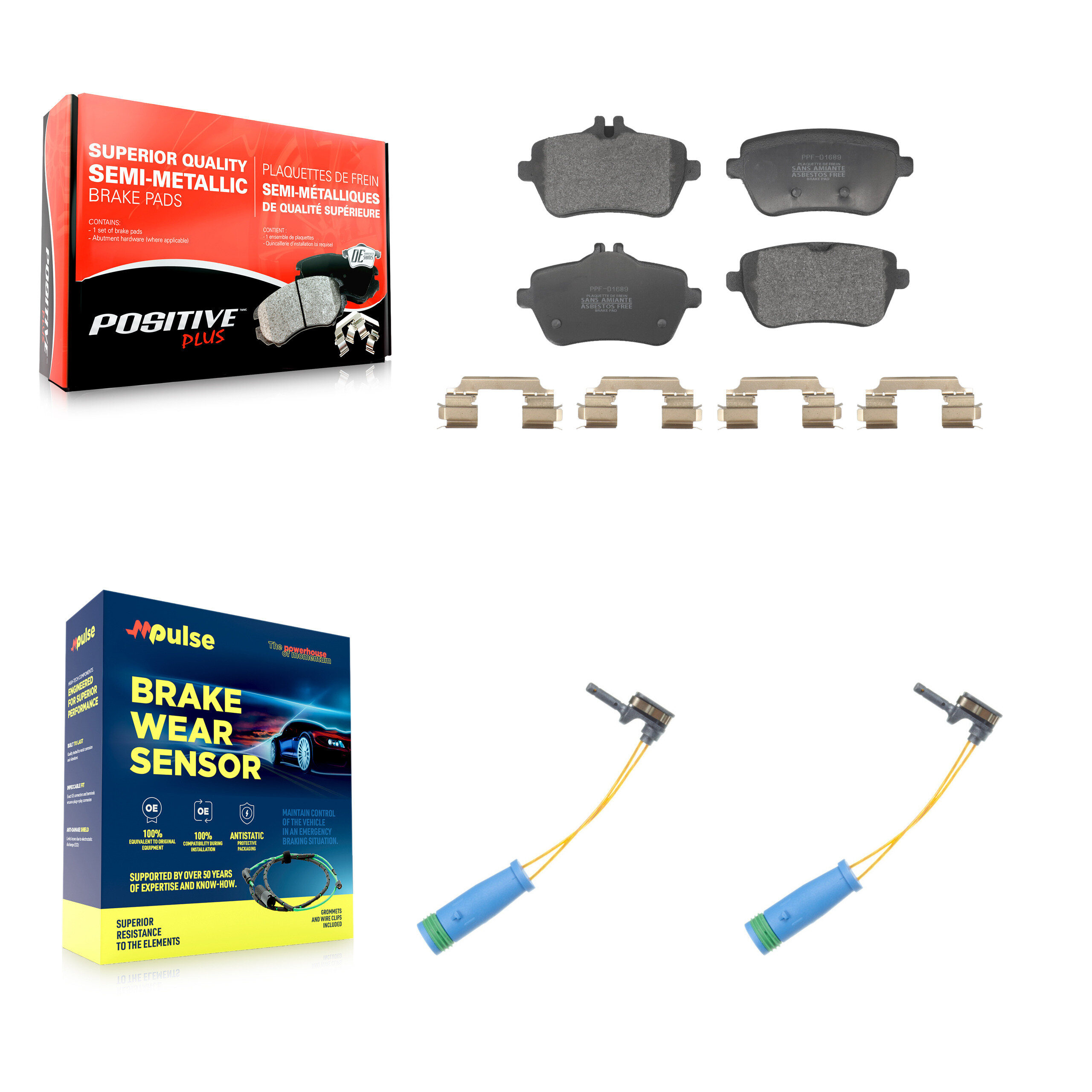 Positive Plus - KPW-101420 - Rear Disc Brake Pad Kits