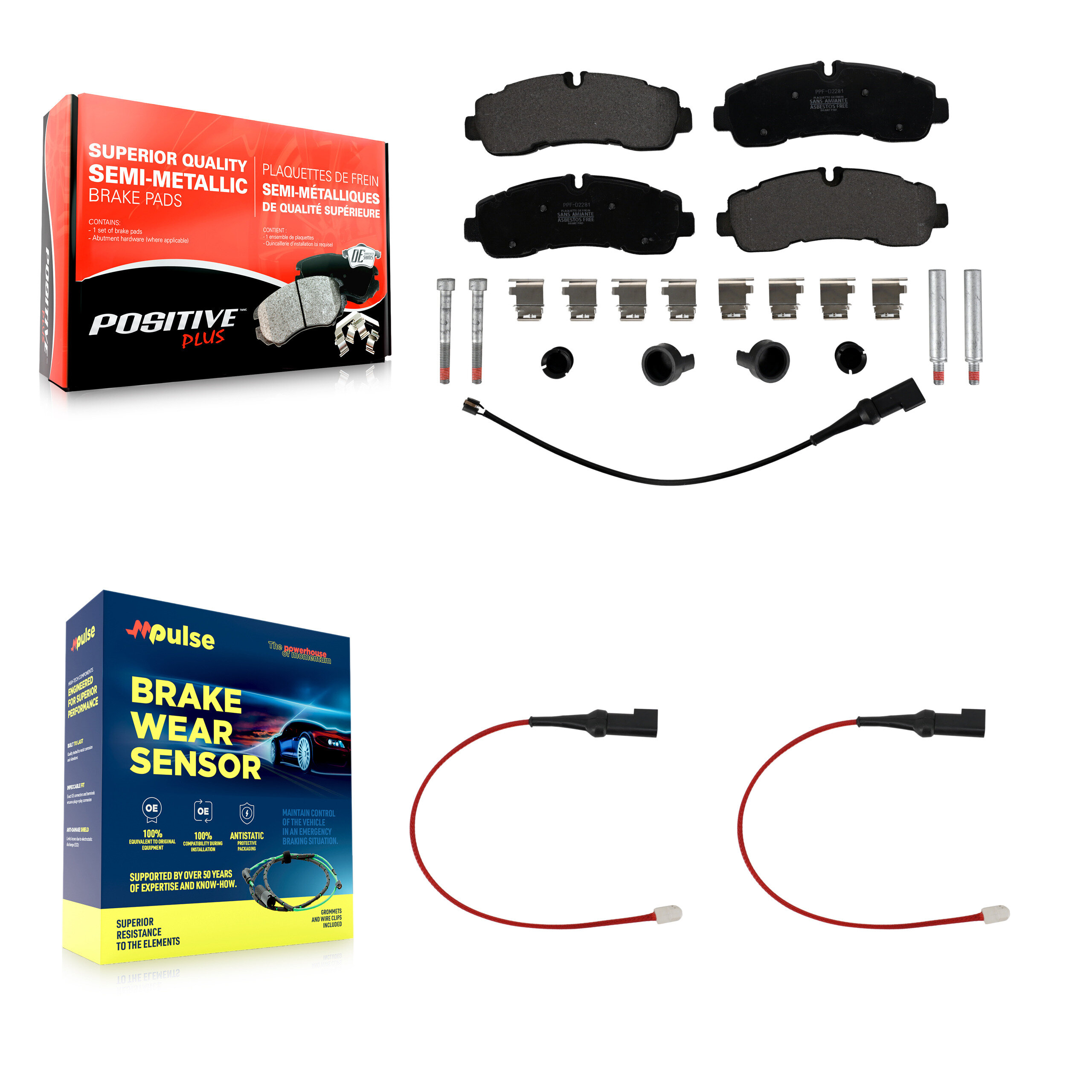 Positive Plus KPW-101422 Disc Brake Pad for 2020 Ford Transit-350 HD - Rear