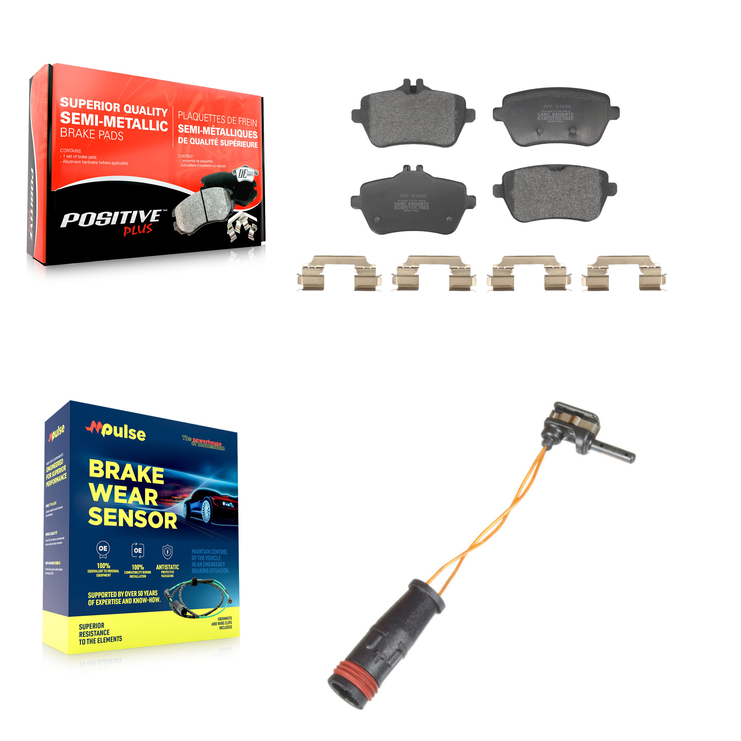 Positive Plus - KPW-101426 - Rear Disc Brake Pad Kits