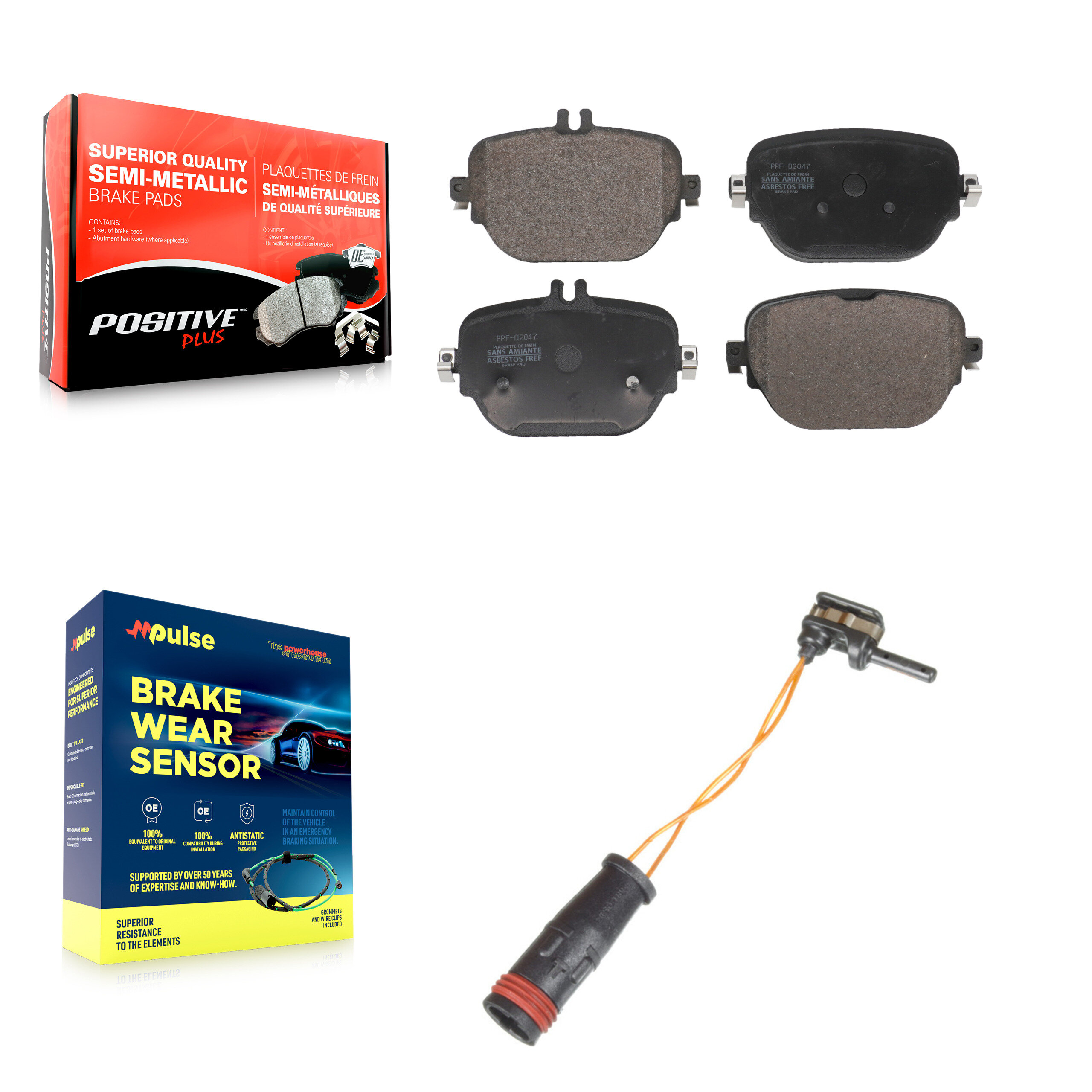 Positive Plus - KPW-101427 - Rear Disc Brake Pad Kits