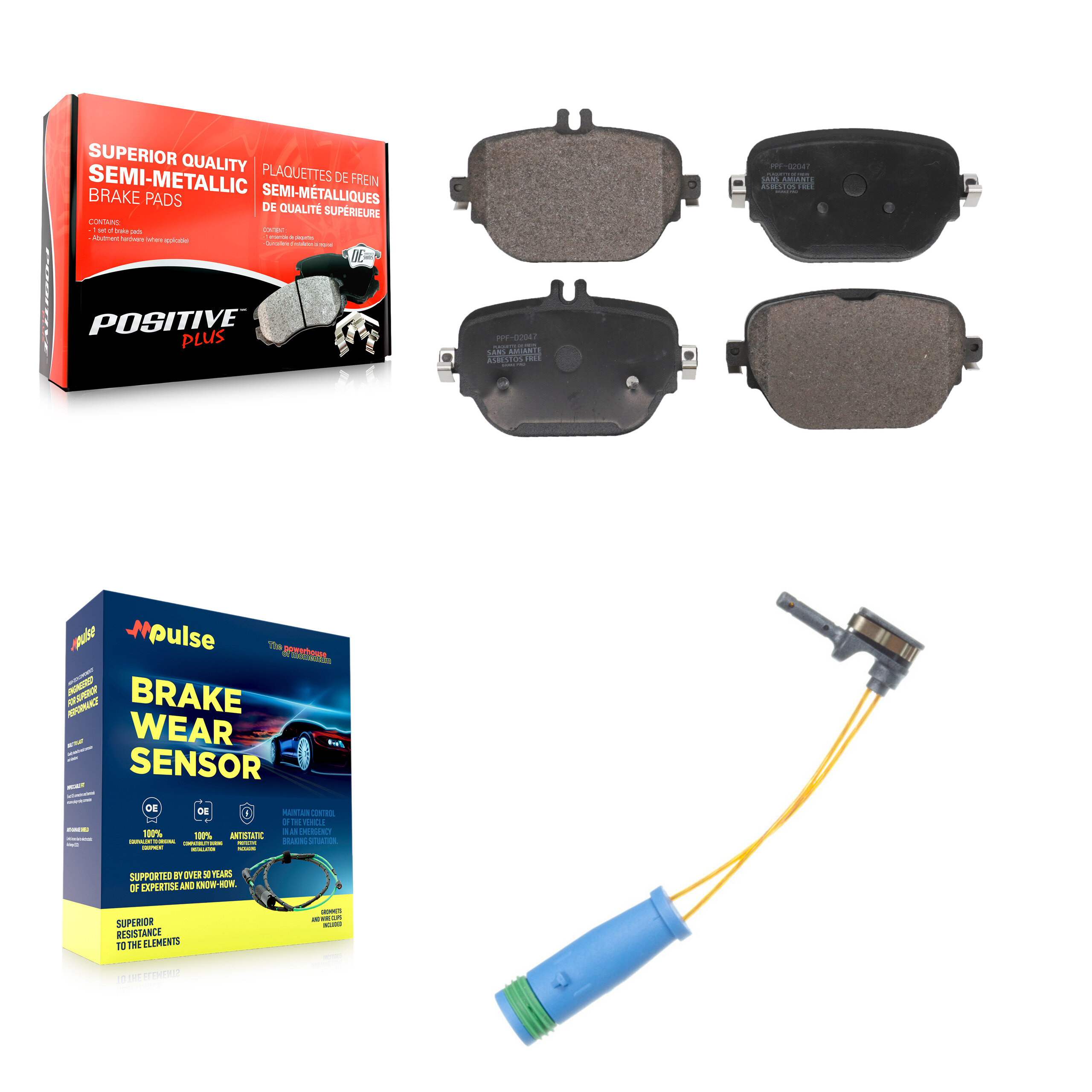 Positive Plus - KPW-101428 - Rear Disc Brake Pad Kits