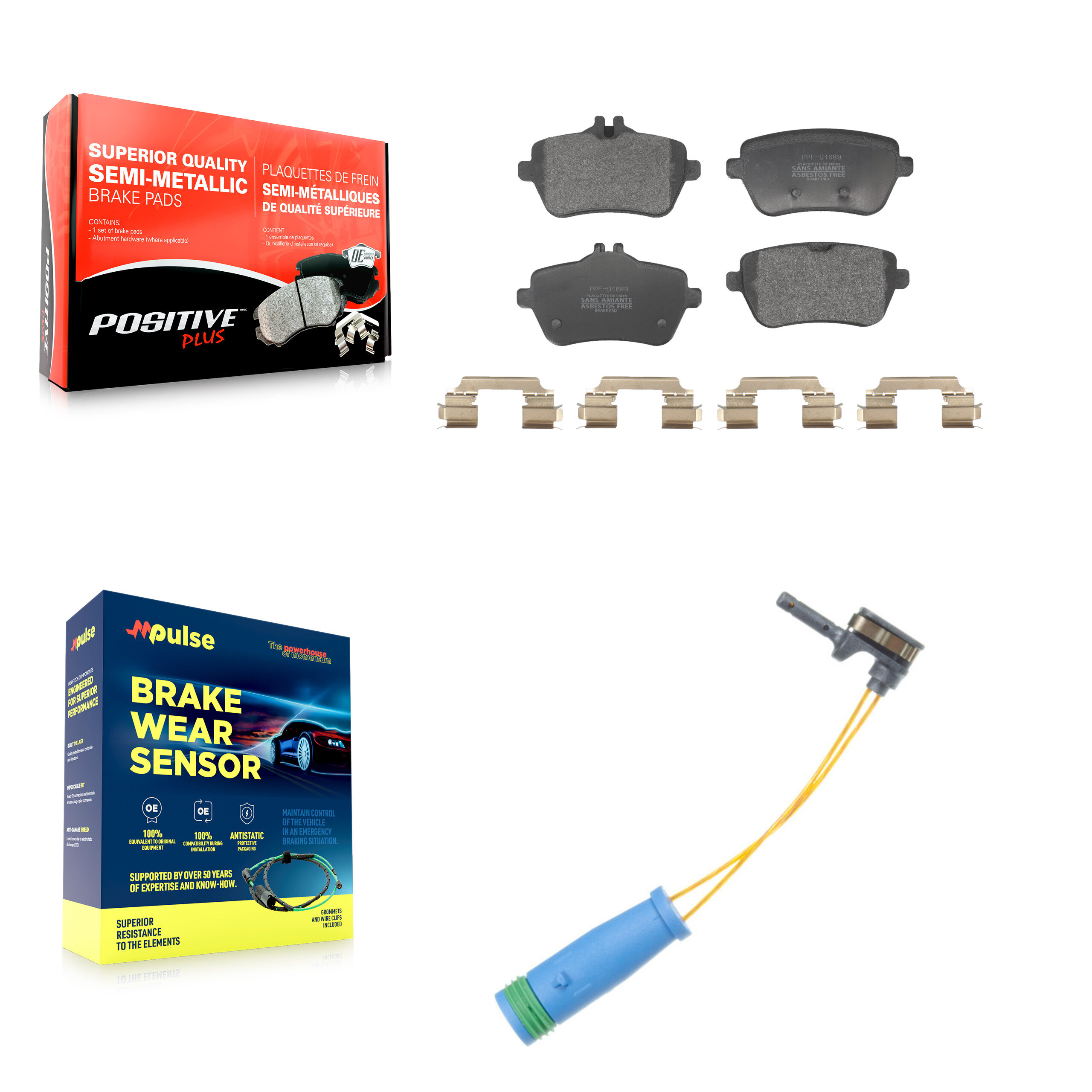 Positive Plus - KPW-101430 - Rear Disc Brake Pad Kits