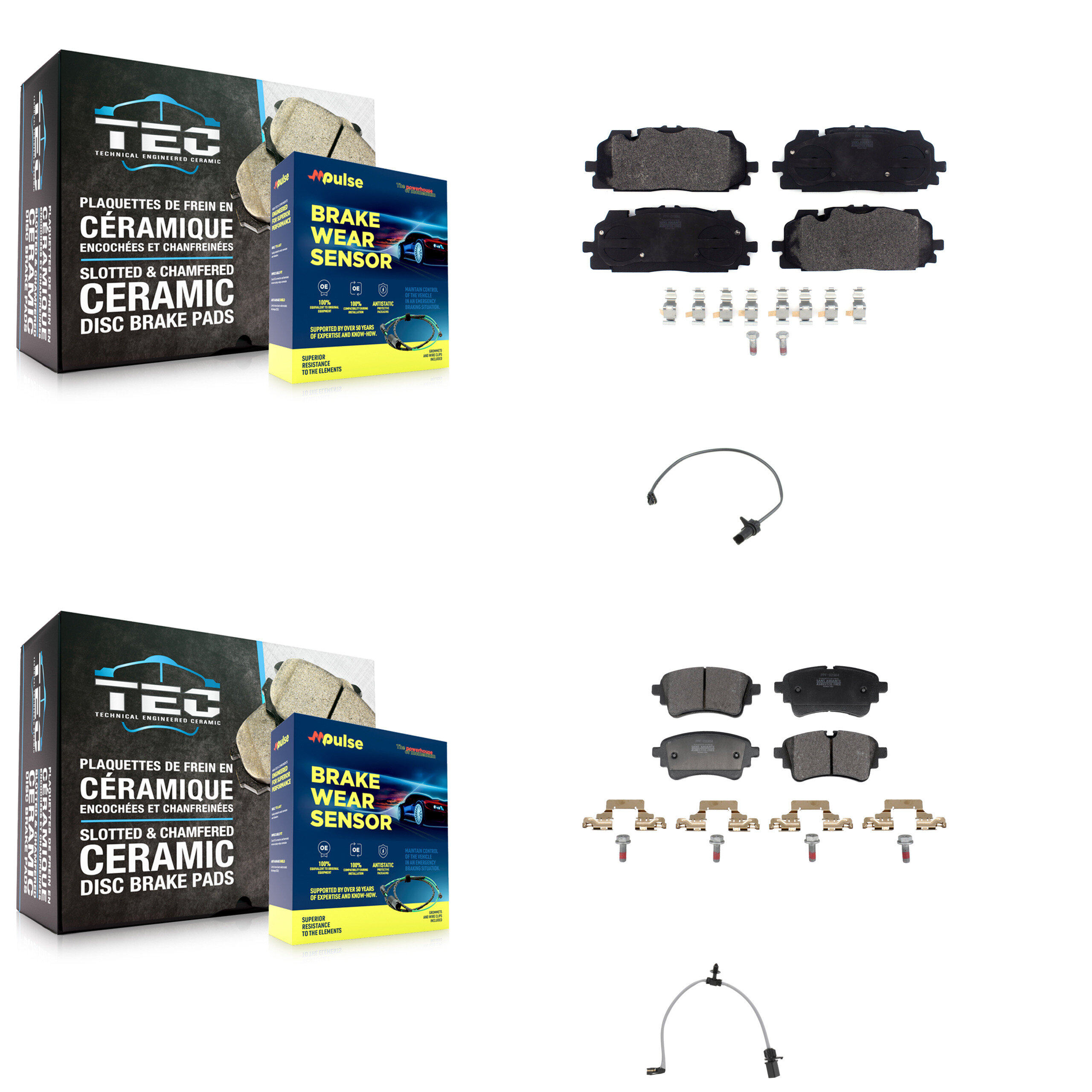 Positive Plus - KPW-101439 - Front and Rear Disc Brake Pad Kits