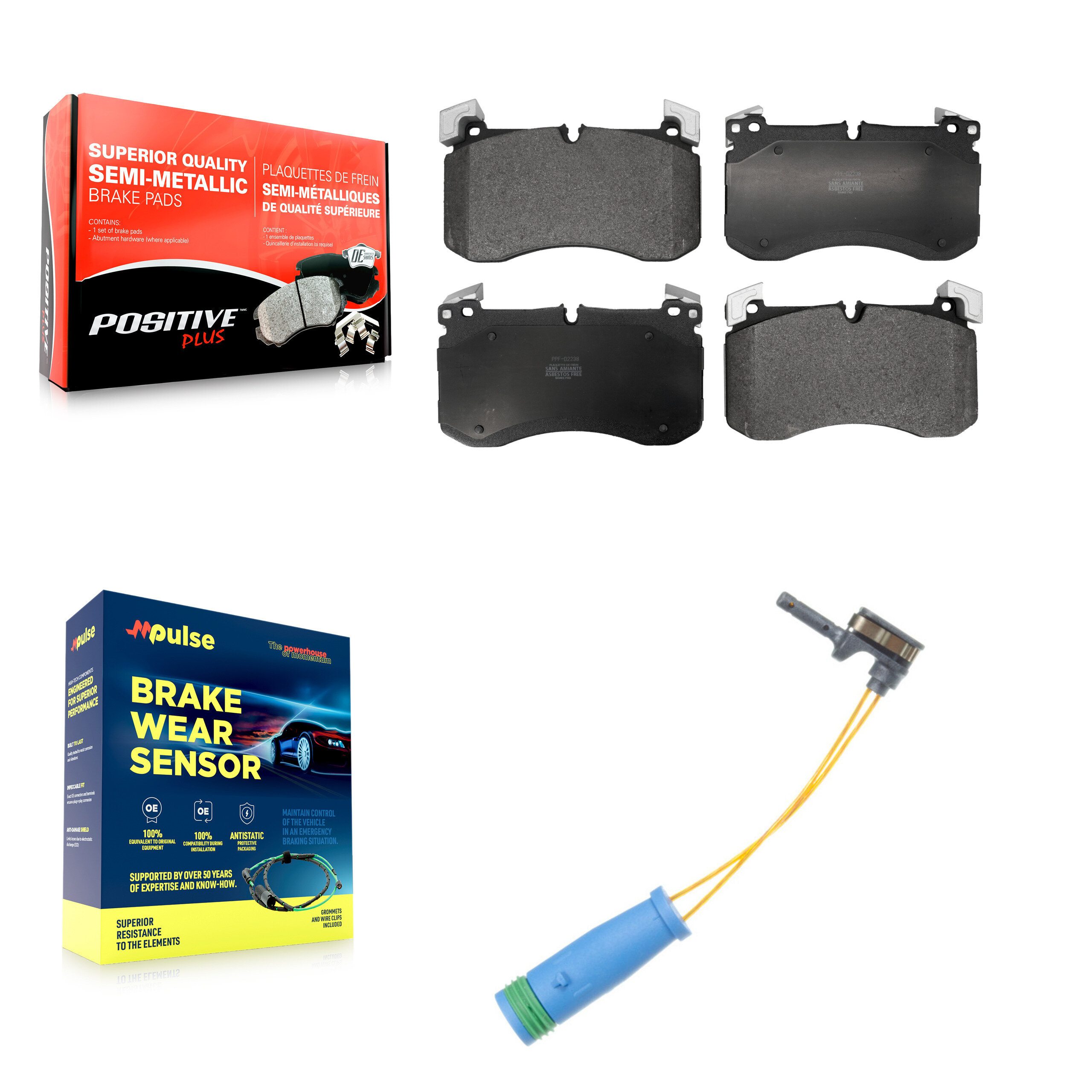 Positive Plus - KPW-101574 - Front Disc Brake Pad Kits