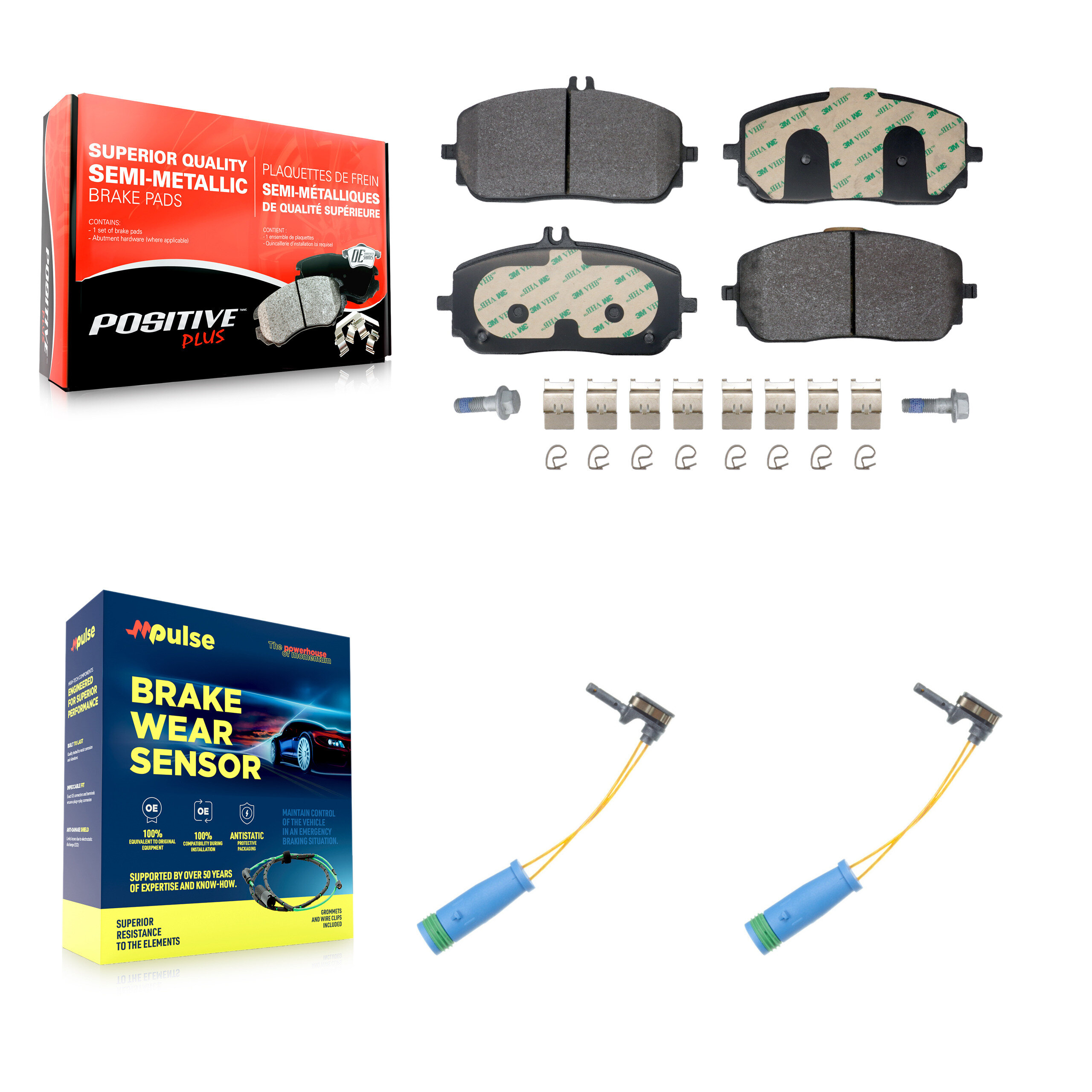 Positive Plus - KPW-101590 - Front Disc Brake Pad Kits