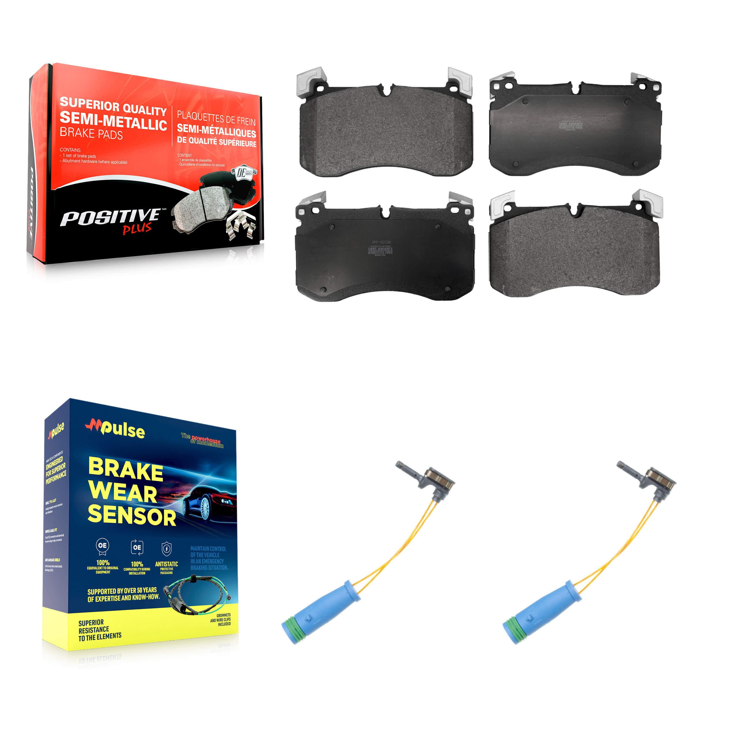 Positive Plus - KPW-101593 - Front Disc Brake Pad Kits