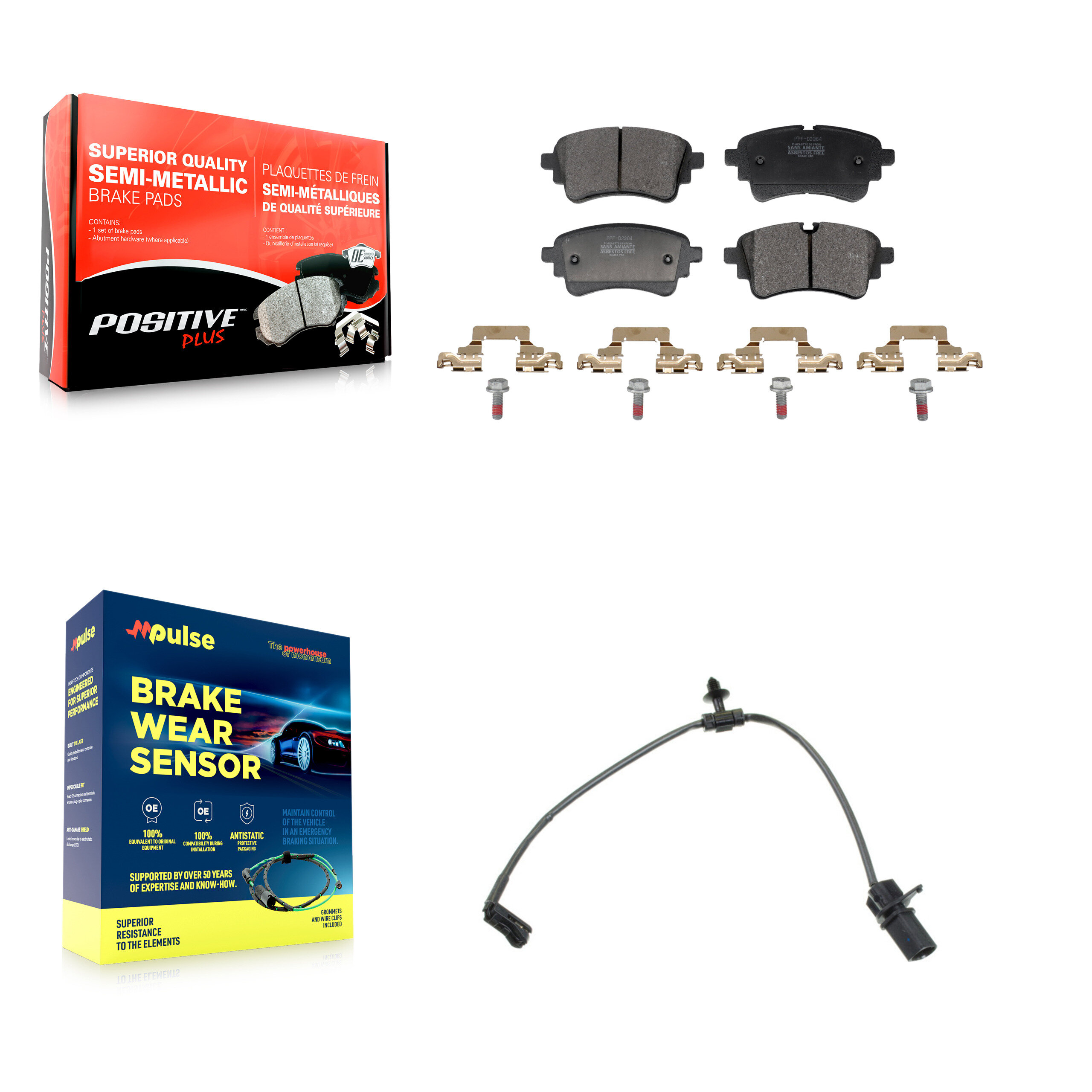 Positive Plus - KPW-101610 - Rear Disc Brake Pad Kits