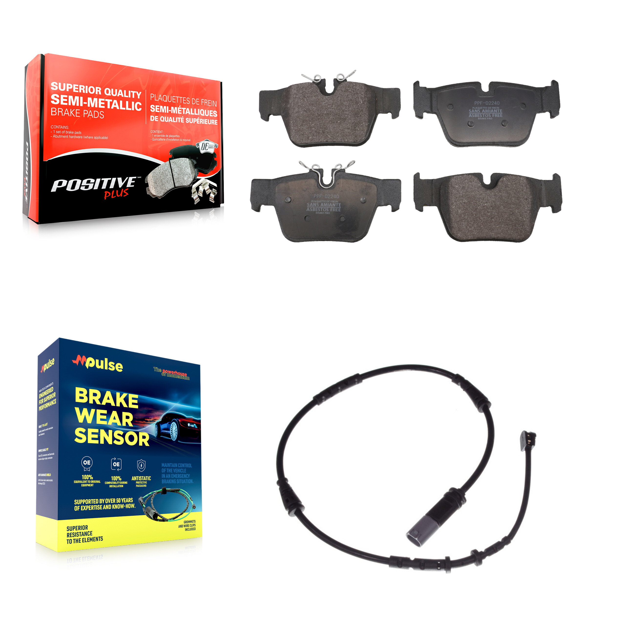 Positive Plus - KPW-101614 - Rear Disc Brake Pad Kits
