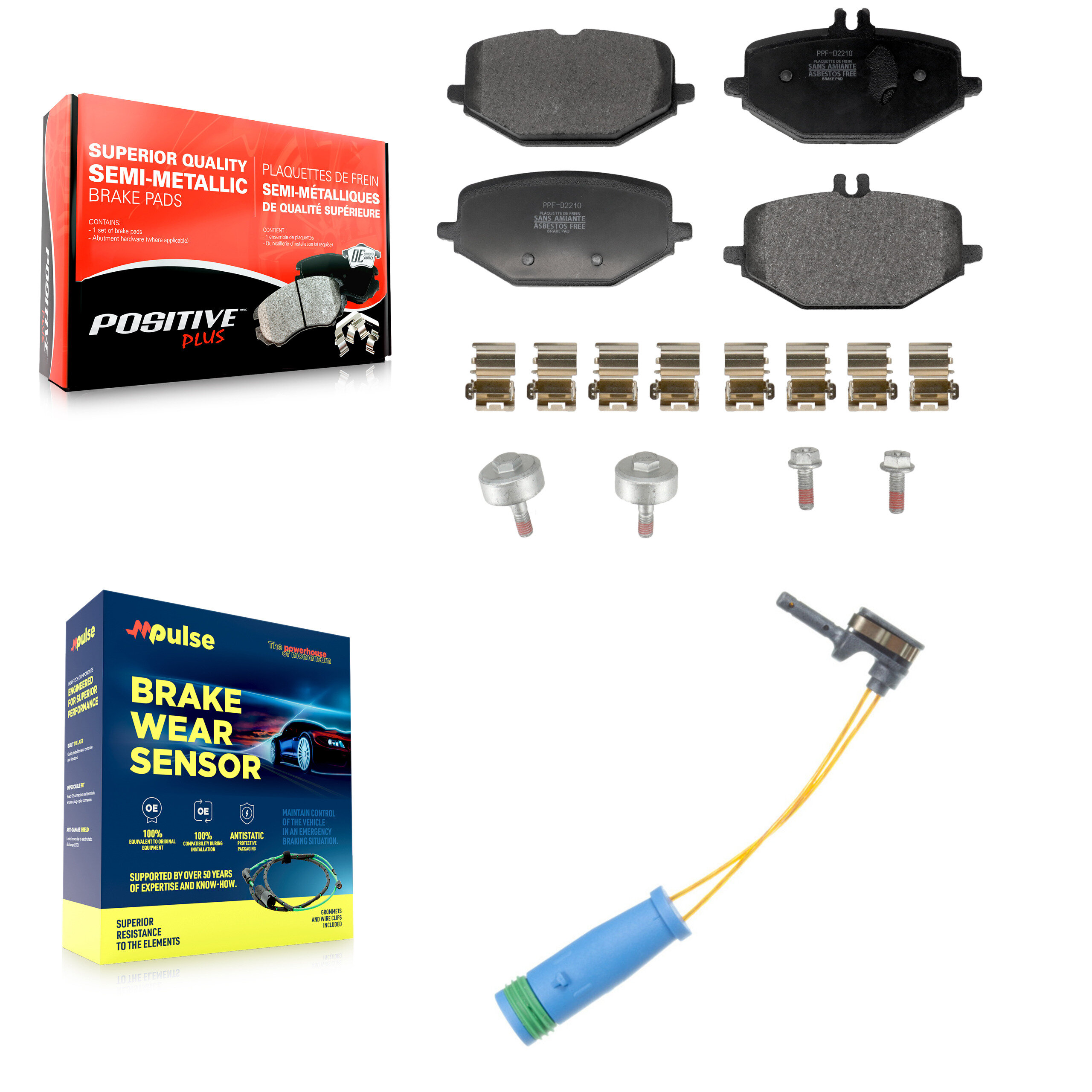 Positive Plus - KPW-101616 - Rear Disc Brake Pad Kits