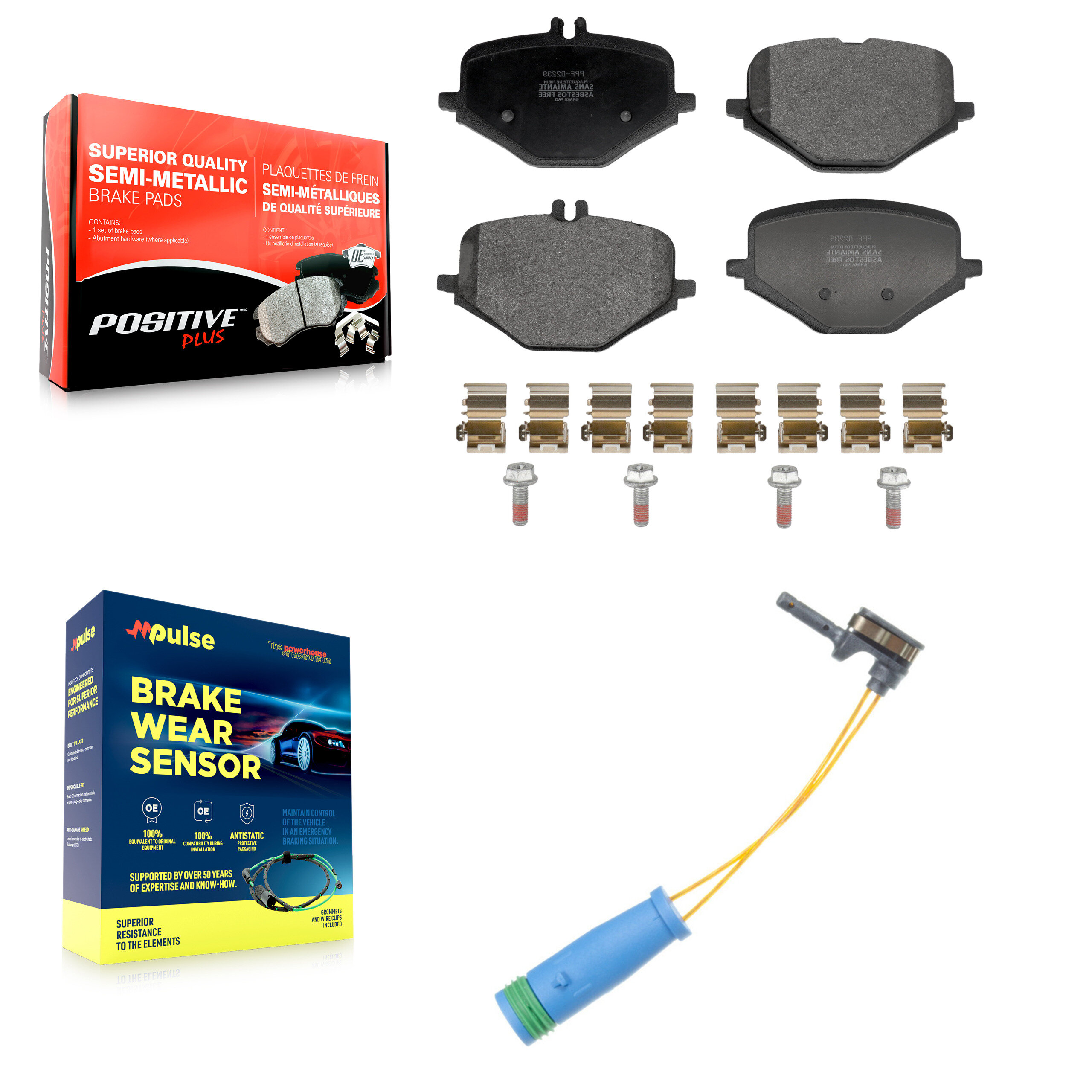 Positive Plus - KPW-101617 - Rear Disc Brake Pad Kits