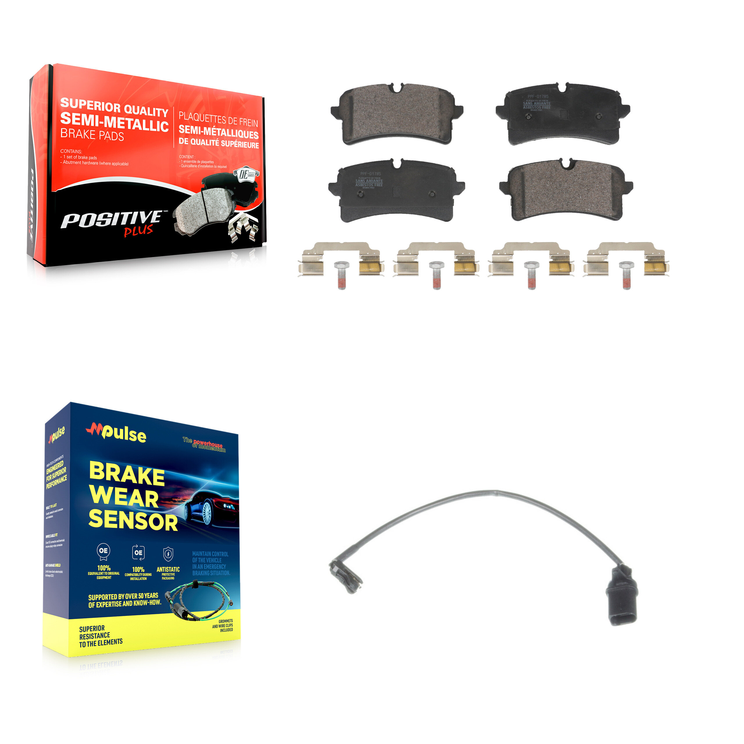 Positive Plus - KPW-101619 - Rear Disc Brake Pad Kits