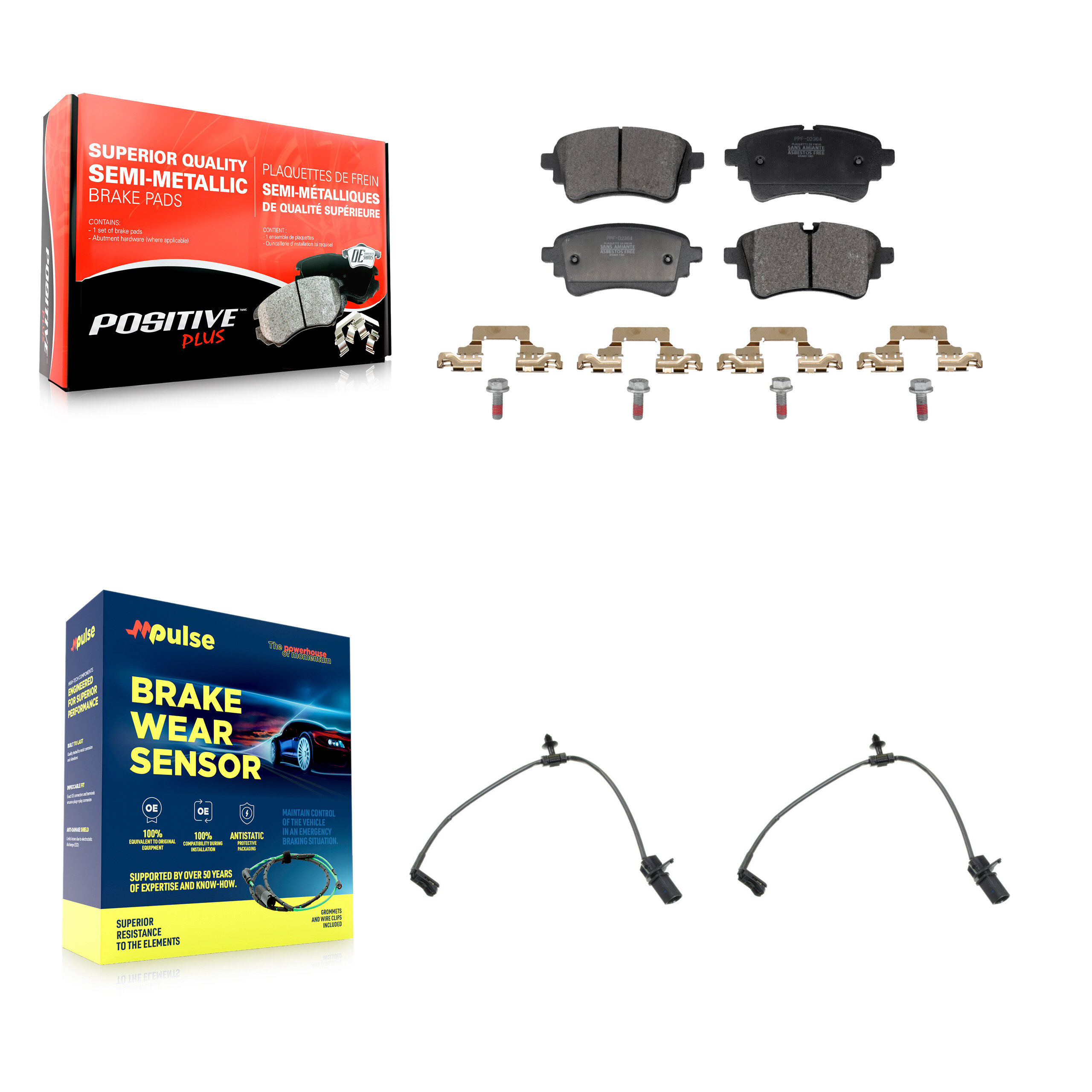 Positive Plus - KPW-101633 - Rear Disc Brake Pad Kits