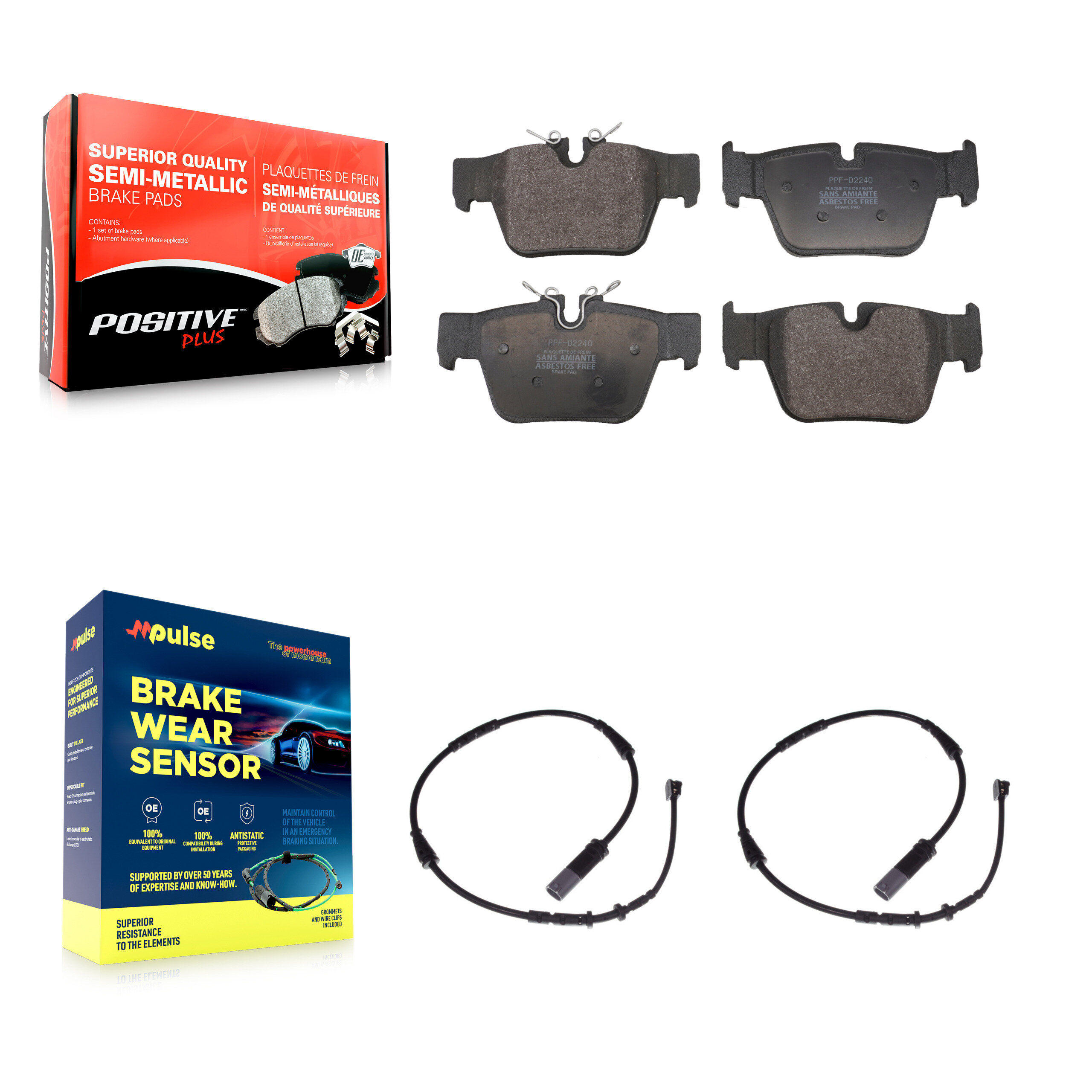 Positive Plus - KPW-101637 - Rear Disc Brake Pad Kits