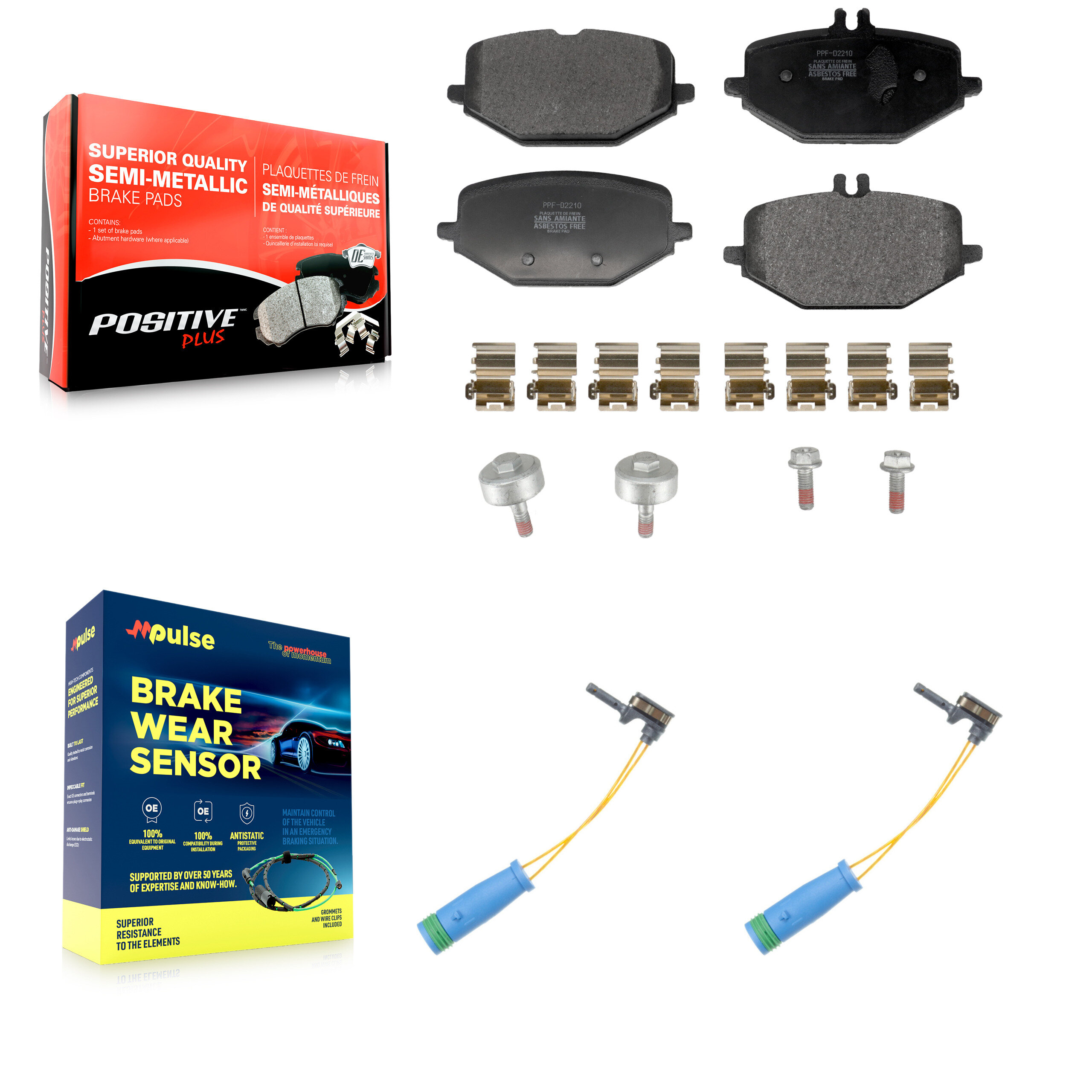 Positive Plus - KPW-101639 - Rear Disc Brake Pad Kits