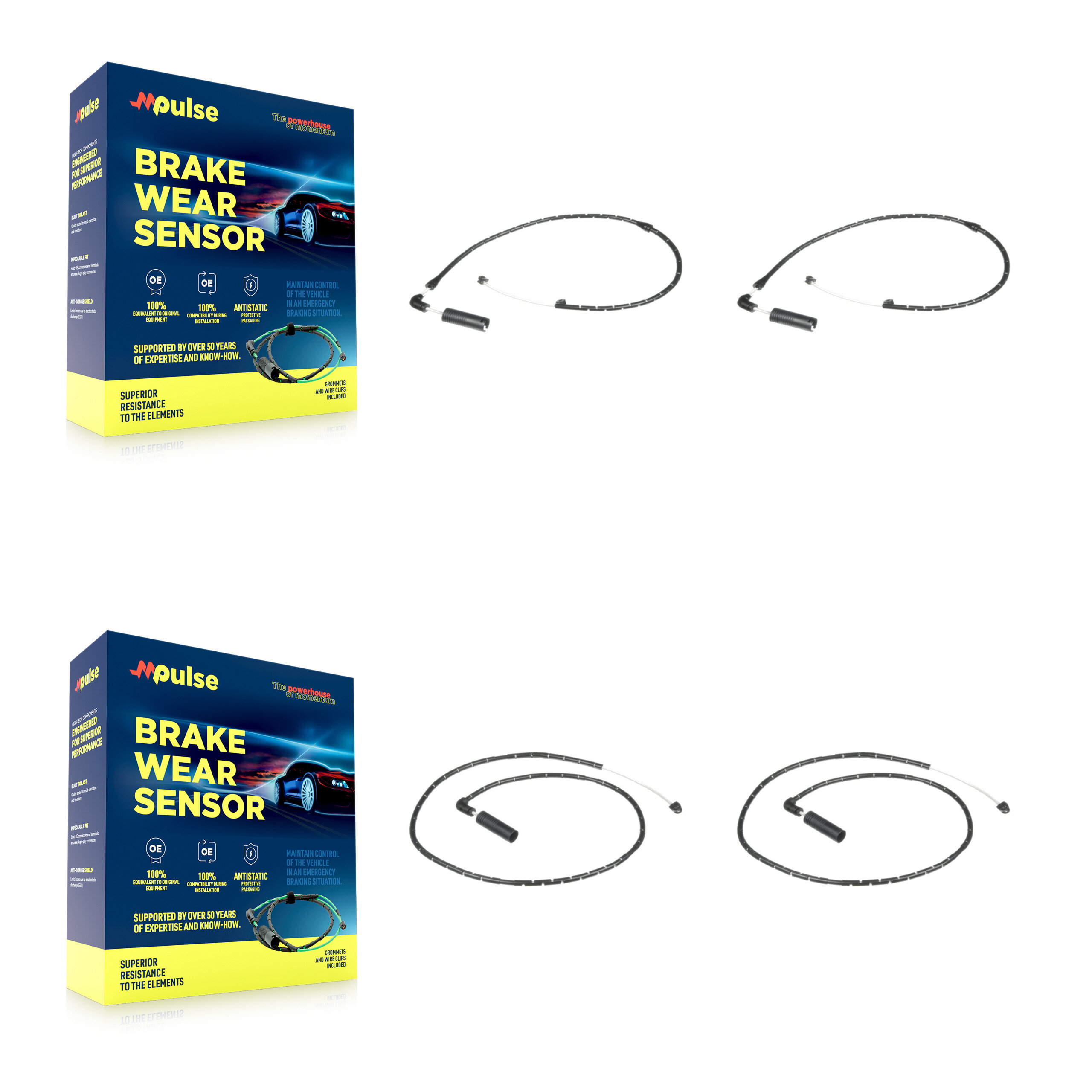 Mpulse - KSE-100116 - Front and Rear Disc Brake Pad Wear Sensor Kits