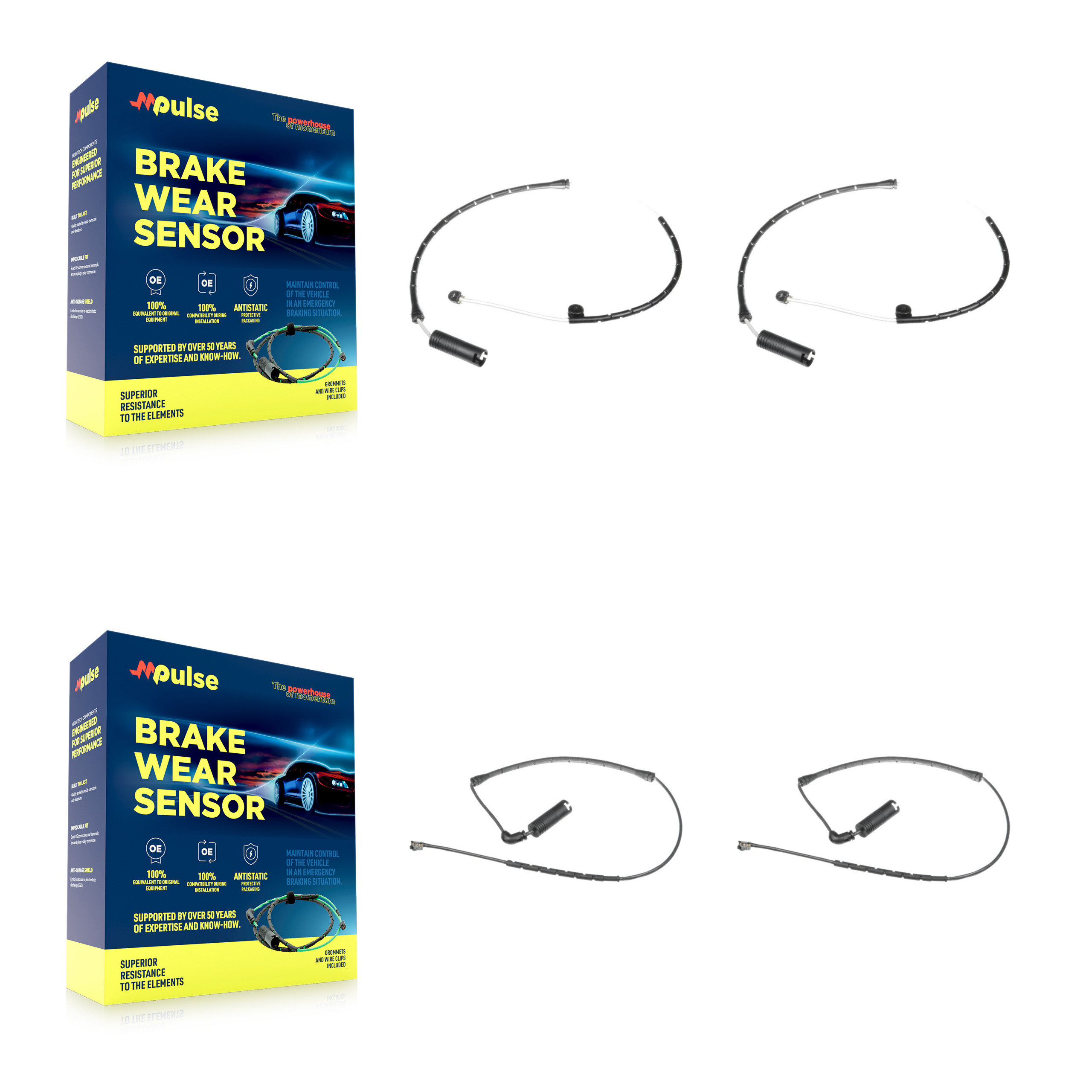 Mpulse - KSE-100121 - Front and Rear Disc Brake Pad Wear Sensor Kits