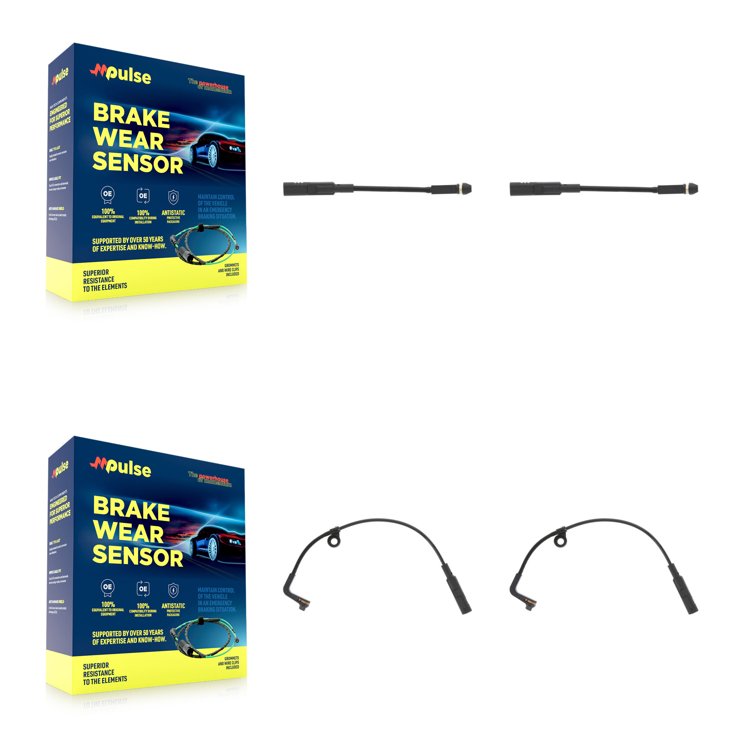 Mpulse - KSE-100131 - Front and Rear Disc Brake Pad Wear Sensor Kits
