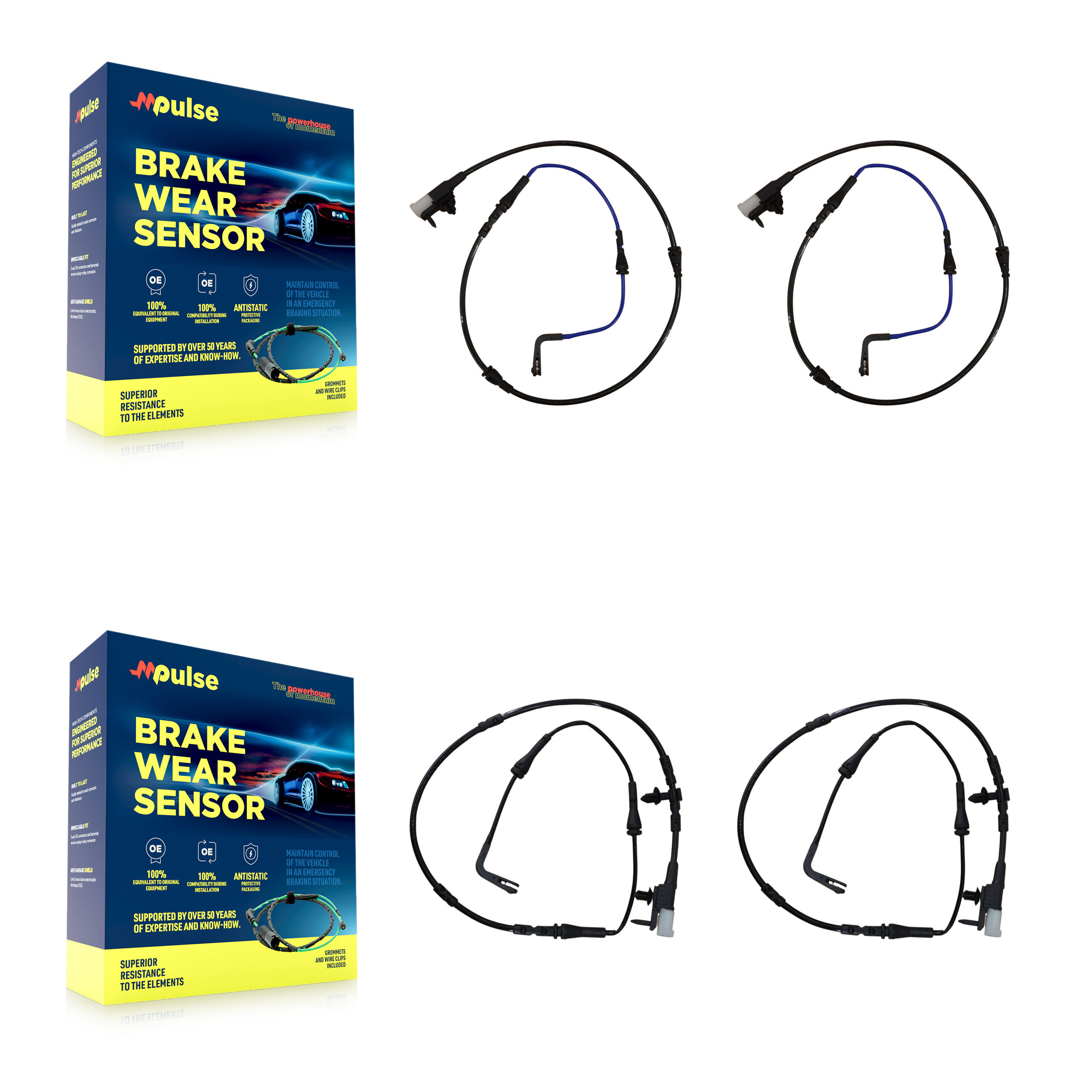 Mpulse - KSE-100135 - Front and Rear Disc Brake Pad Wear Sensor Kits