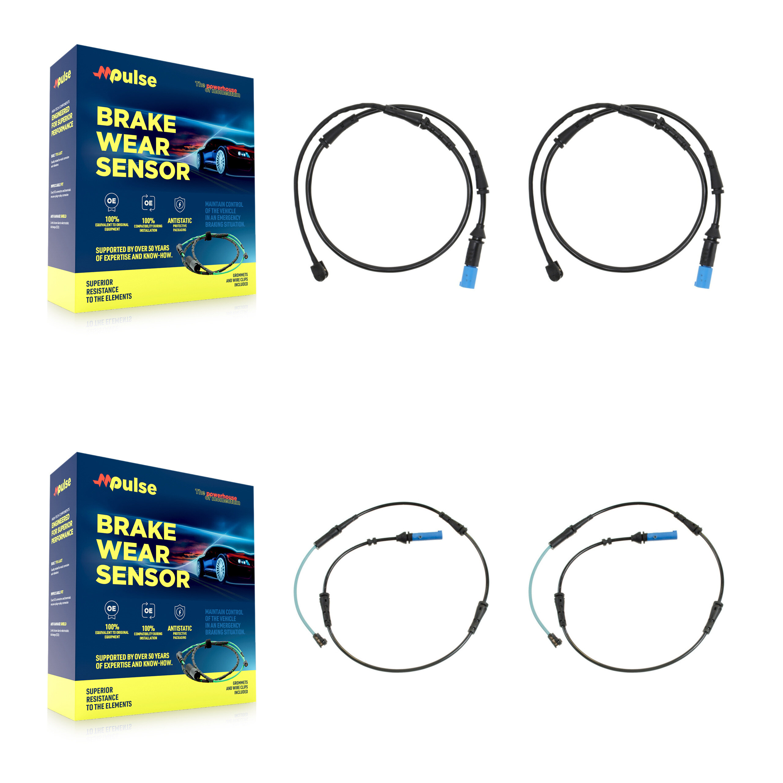 Mpulse - KSE-100138 - Front and Rear Disc Brake Pad Wear Sensor Kits