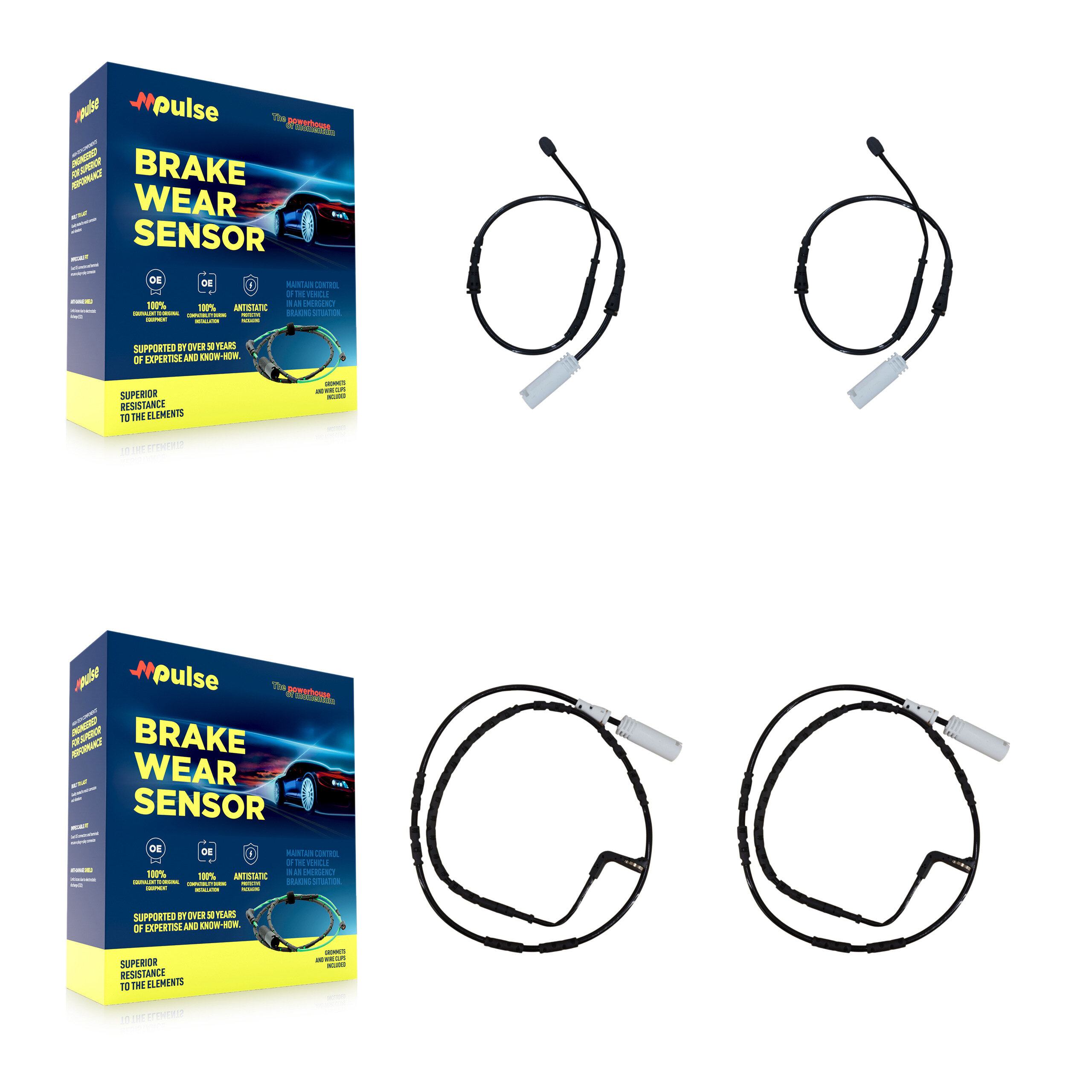 Mpulse - KSE-100147 - Front and Rear Disc Brake Pad Wear Sensor Kits
