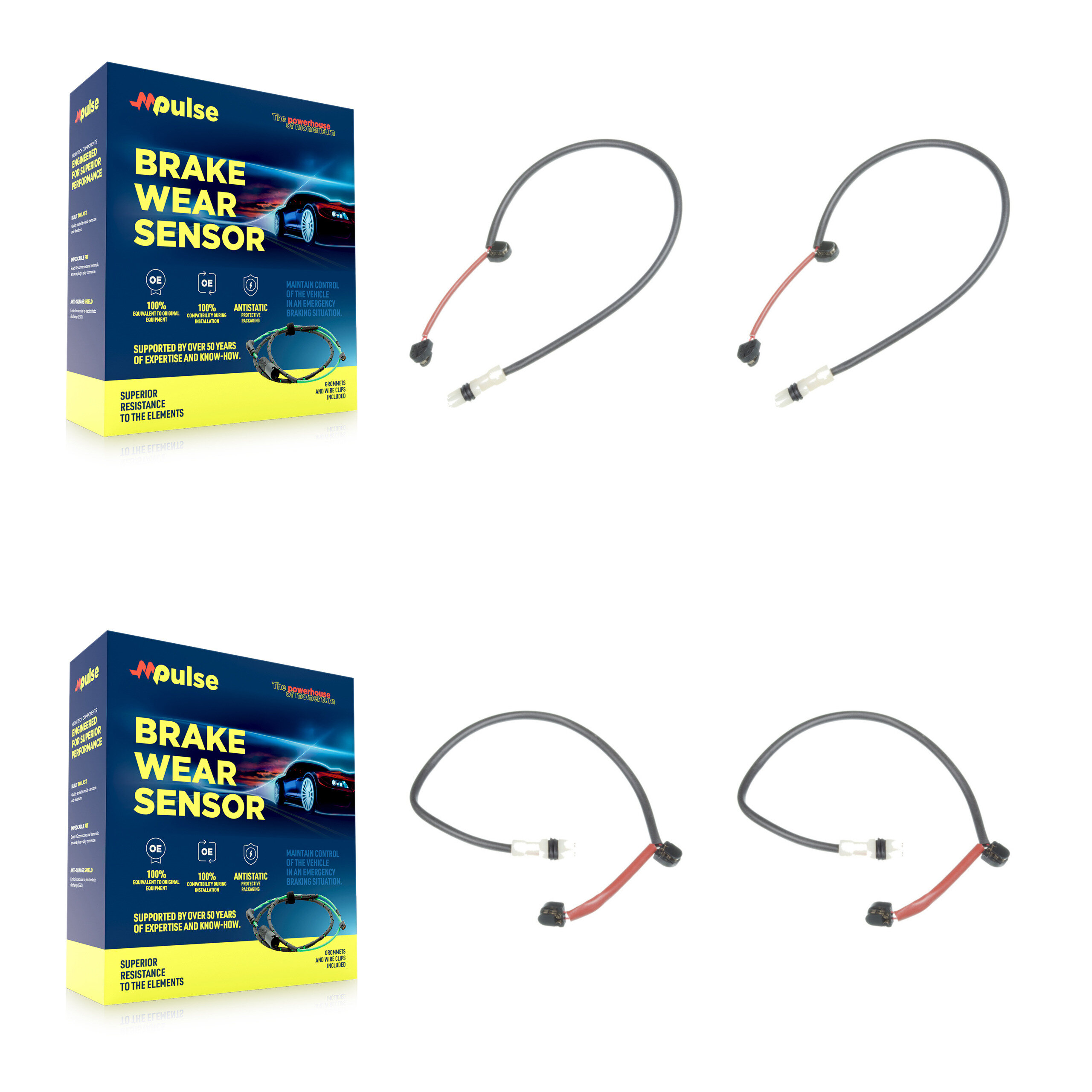 Mpulse - KSE-100153 - Front and Rear Disc Brake Pad Wear Sensor Kits