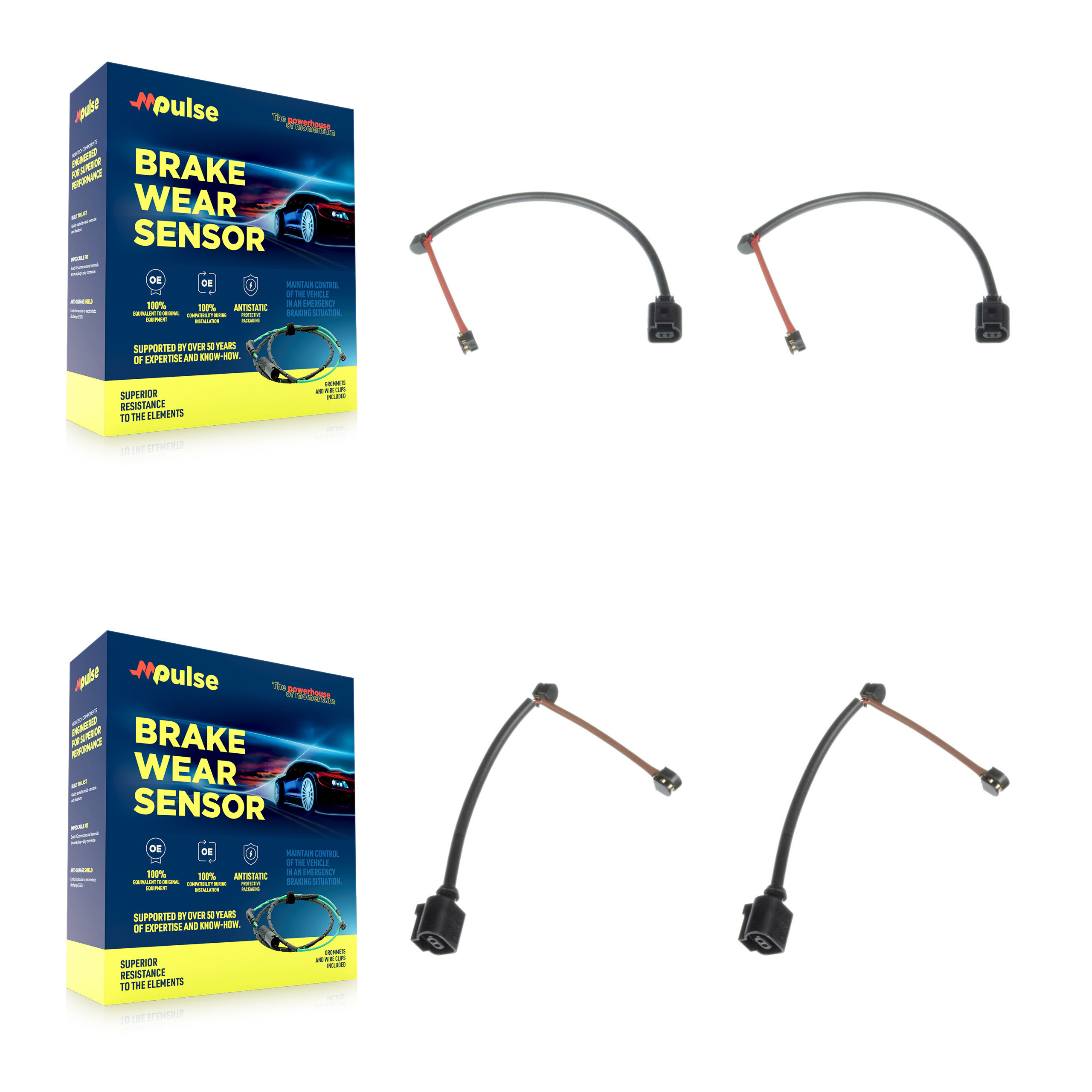 Mpulse - KSE-100154 - Front and Rear Disc Brake Pad Wear Sensor Kits