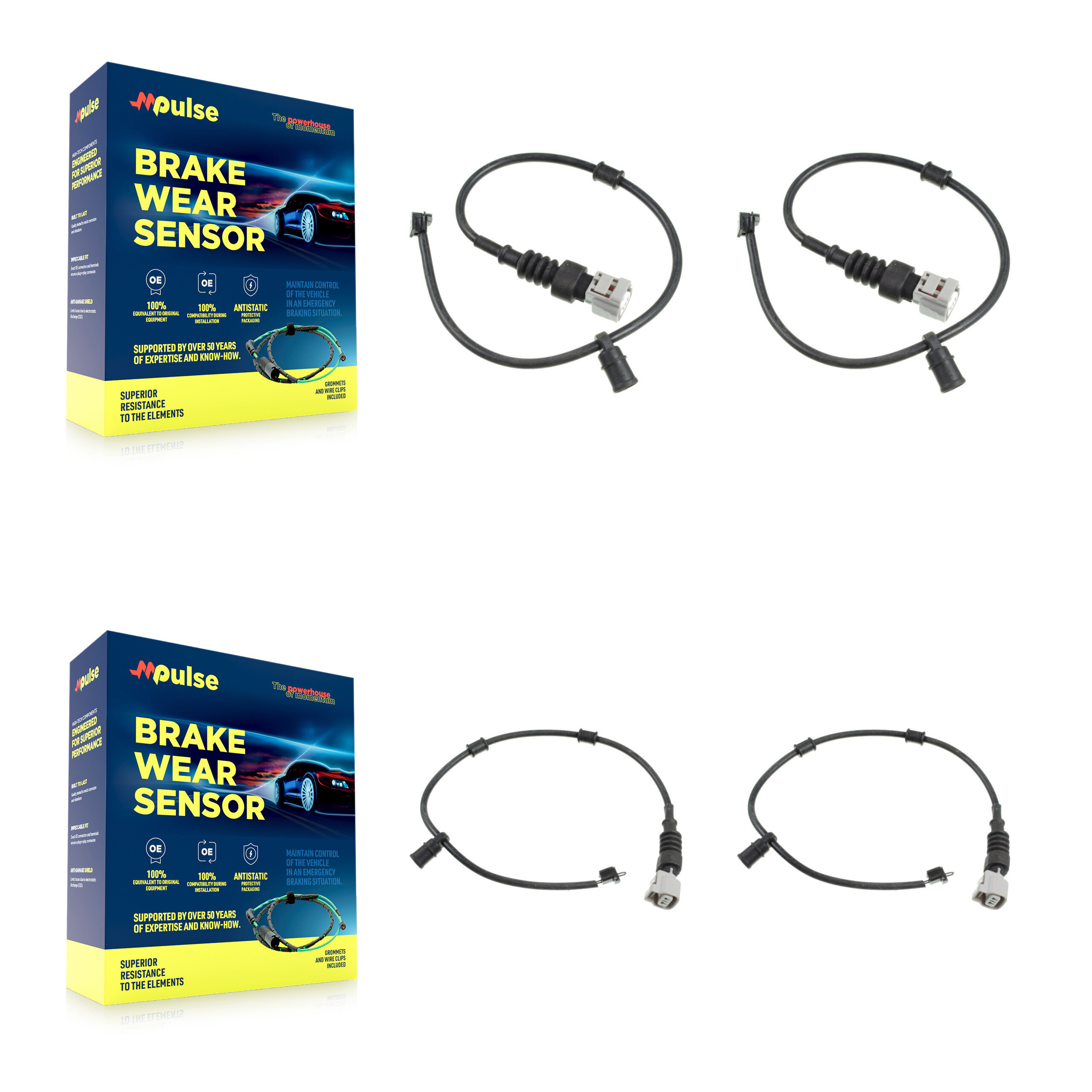 Mpulse - KSE-100157 - Front and Rear Disc Brake Pad Wear Sensor Kits