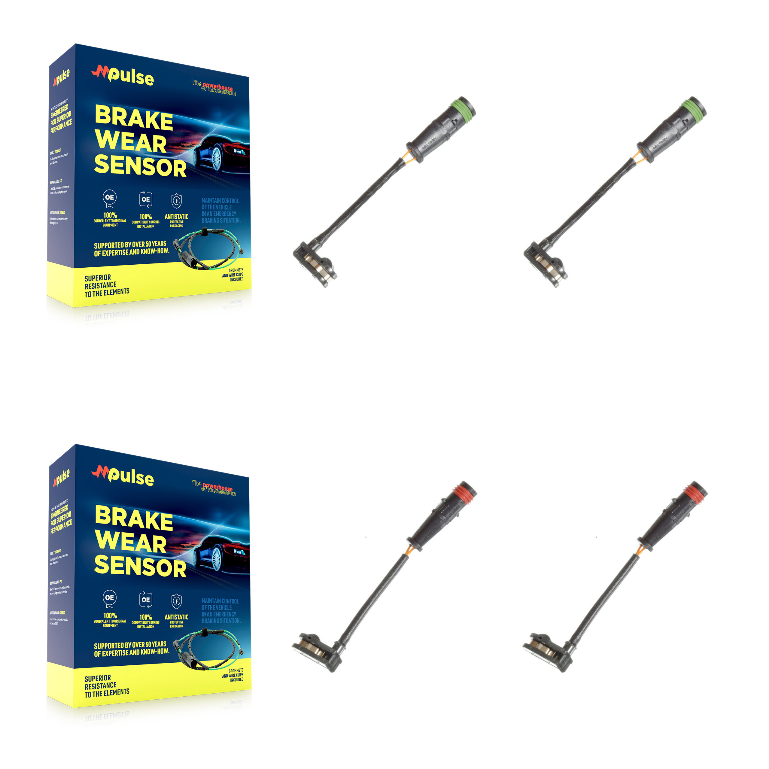 Mpulse - KSE-100164 - Front and Rear Disc Brake Pad Wear Sensor Kits