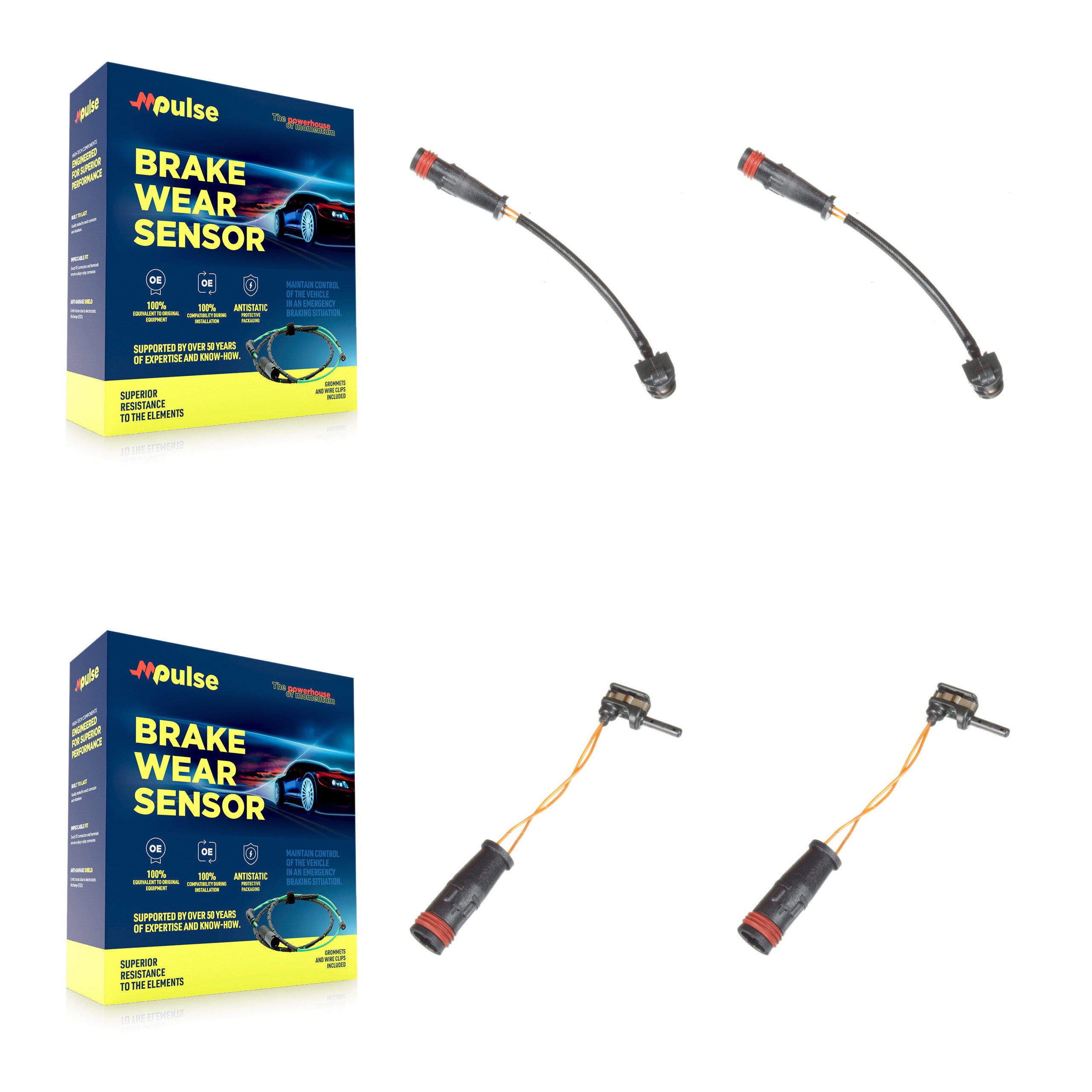 Mpulse - KSE-100172 - Front and Rear Disc Brake Pad Wear Sensor Kits