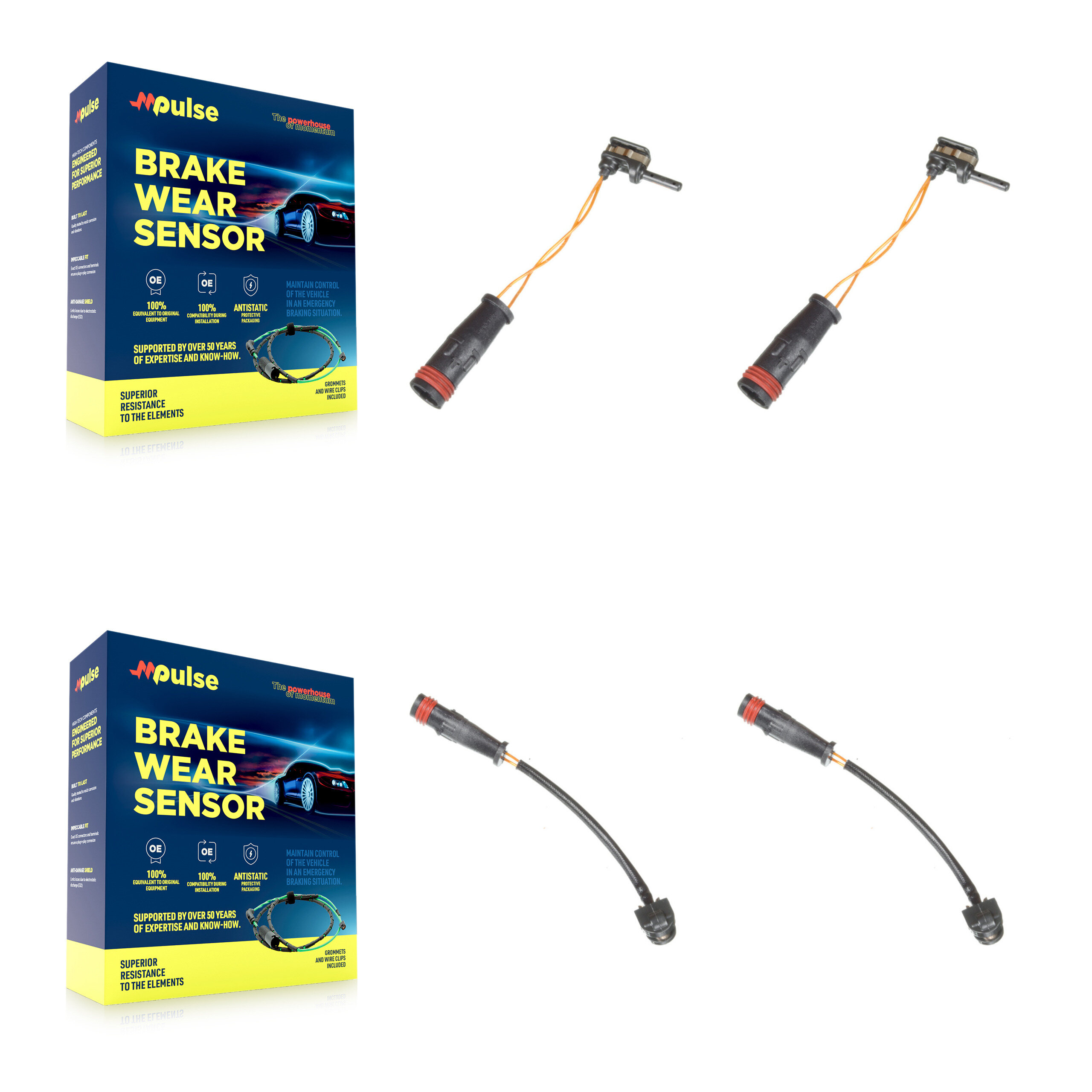 Mpulse - KSE-100173 - Front and Rear Disc Brake Pad Wear Sensor Kits