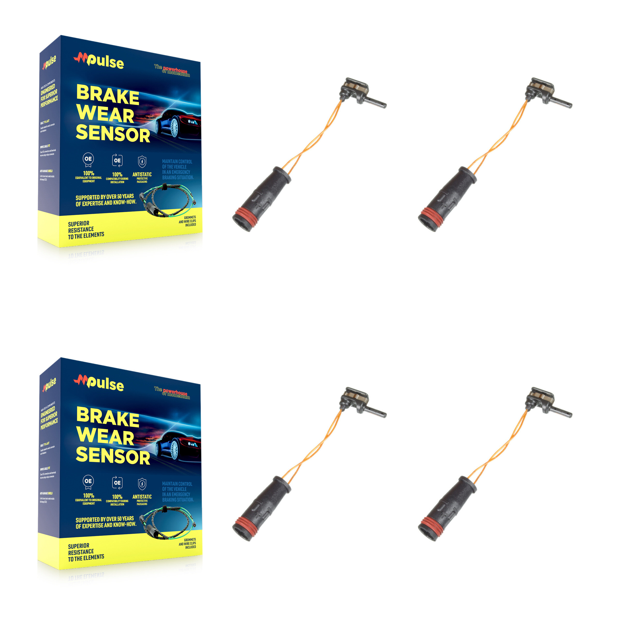 Mpulse - KSE-100174 - Front and Rear Disc Brake Pad Wear Sensor Kits