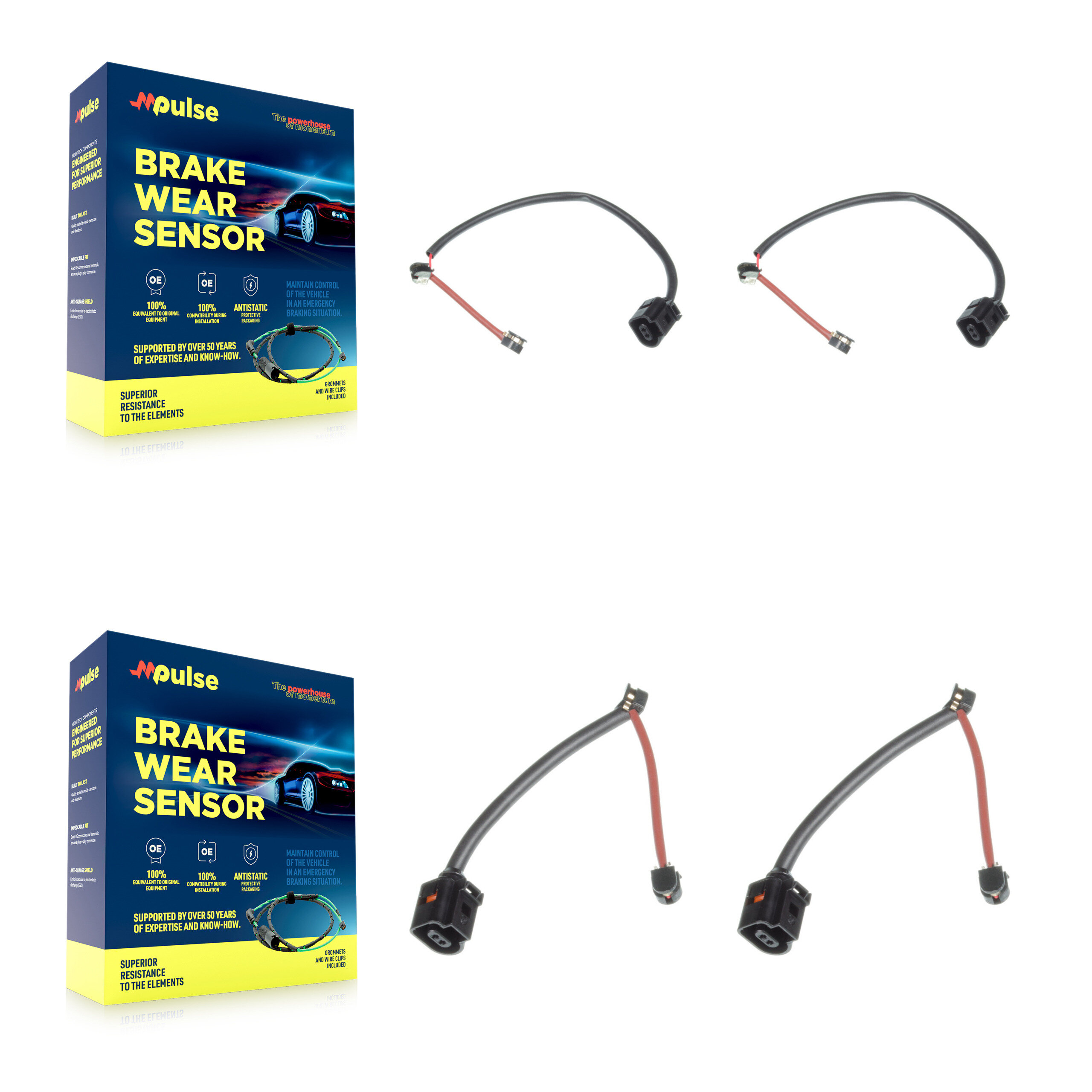 Mpulse - KSE-100179 - Front and Rear Disc Brake Pad Wear Sensor Kits