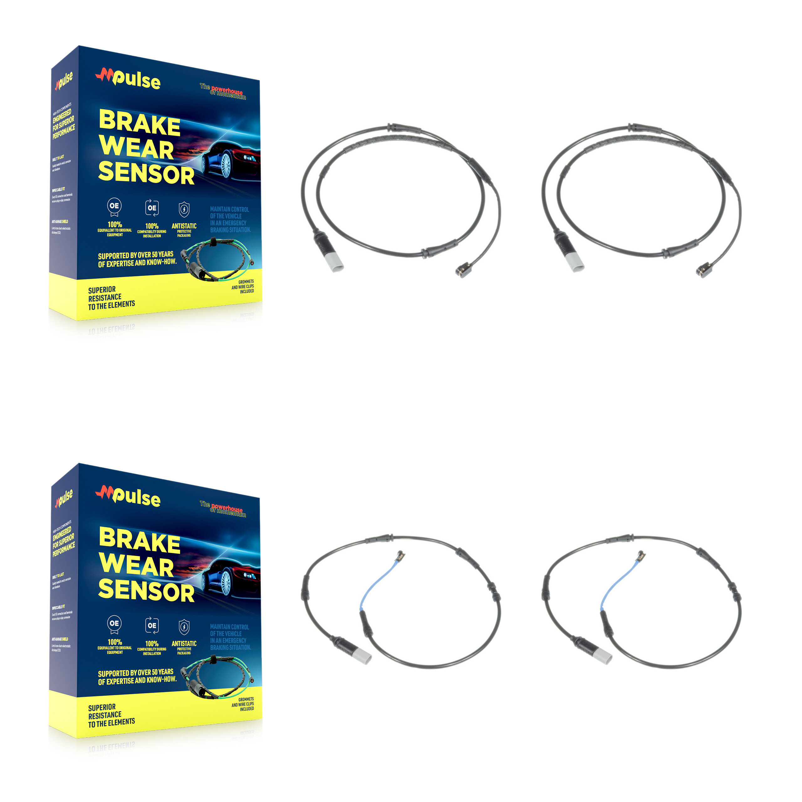 Mpulse - KSE-100184 - Front and Rear Disc Brake Pad Wear Sensor Kits