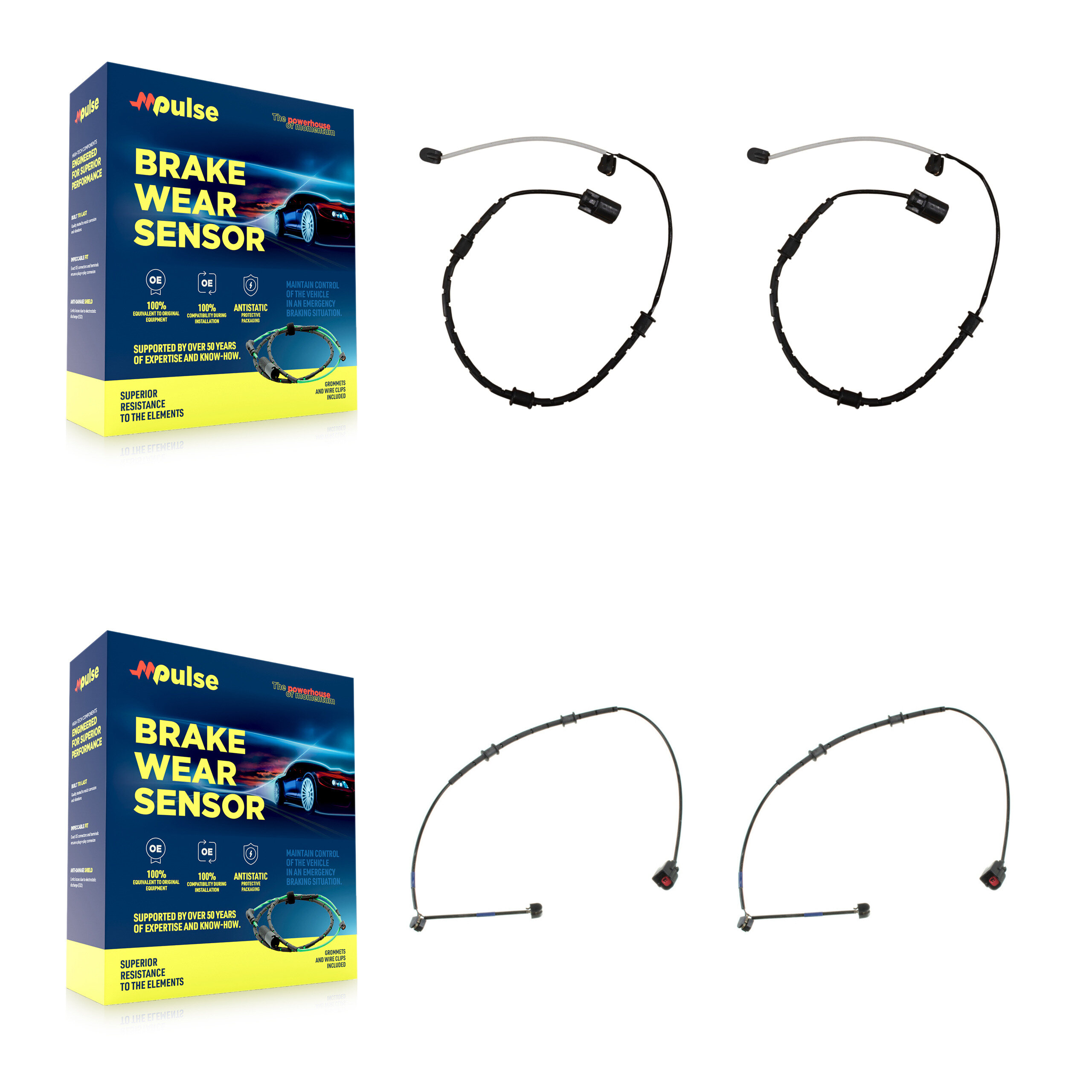 Mpulse - KSE-100186 - Front and Rear Disc Brake Pad Wear Sensor Kits