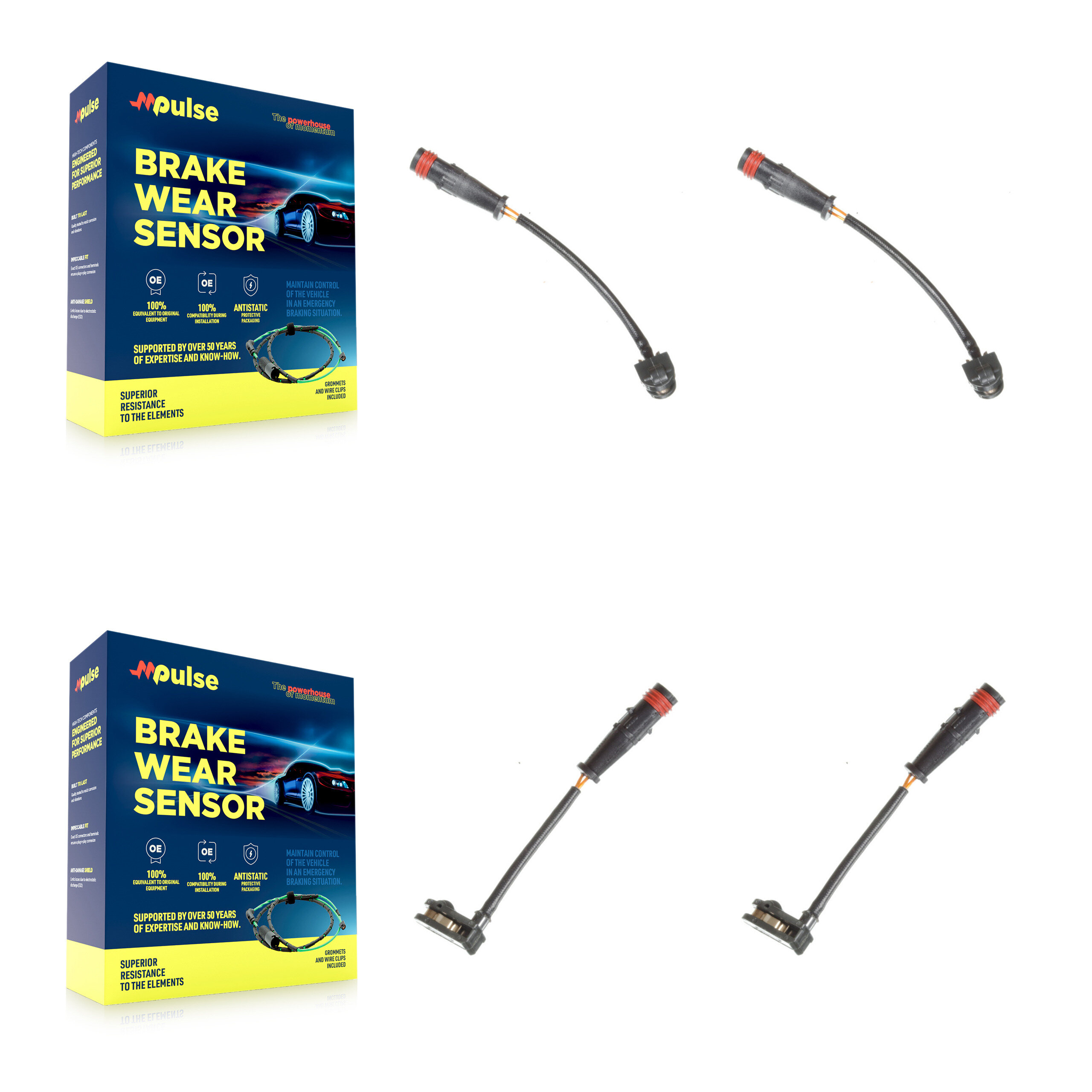 Mpulse - KSE-100188 - Front and Rear Disc Brake Pad Wear Sensor Kits