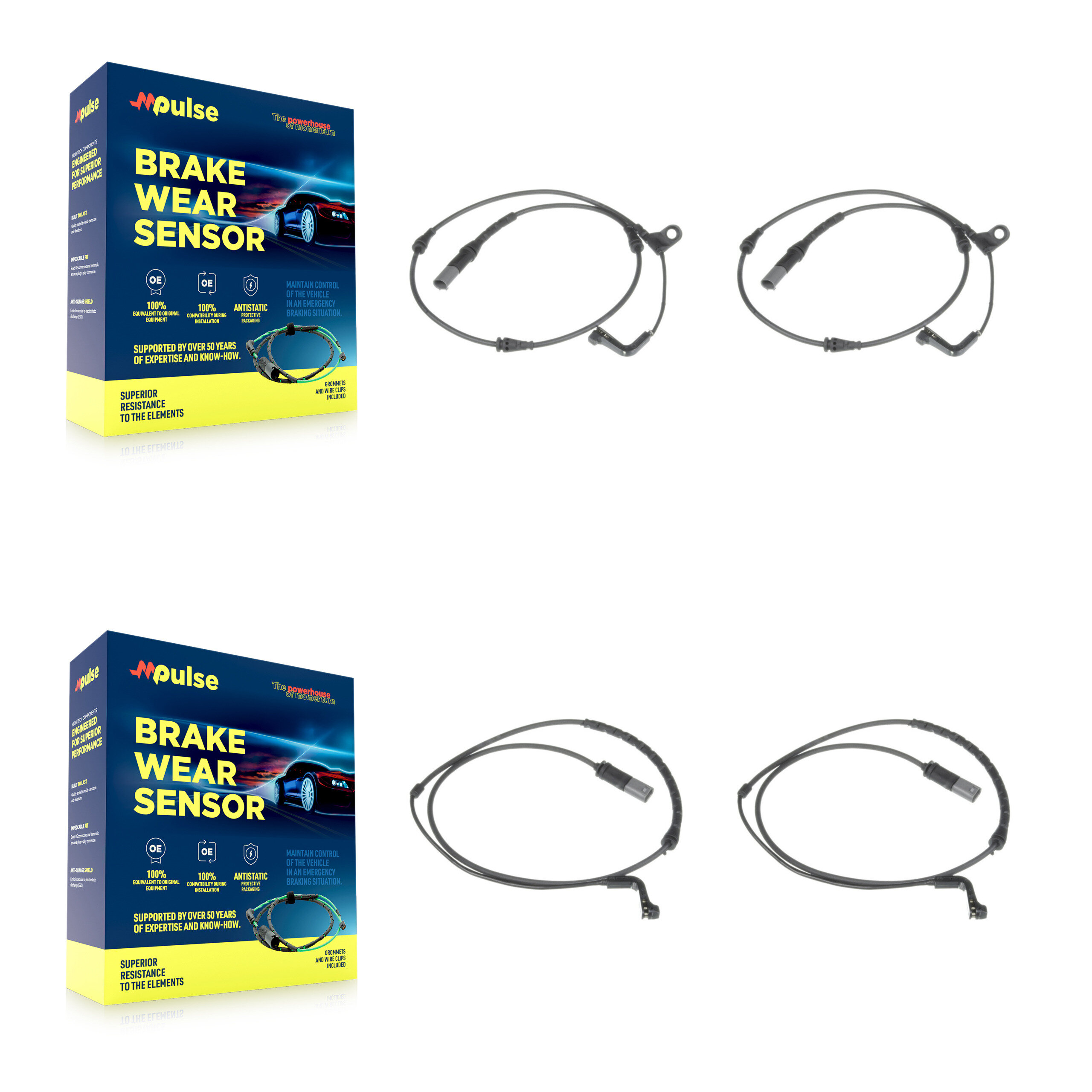 Mpulse - KSE-100189 - Front and Rear Disc Brake Pad Wear Sensor Kits