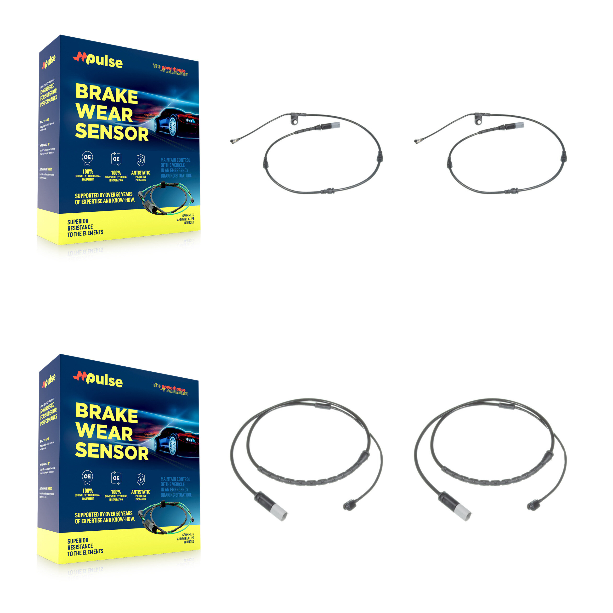 Mpulse - KSE-100191 - Front and Rear Disc Brake Pad Wear Sensor Kits