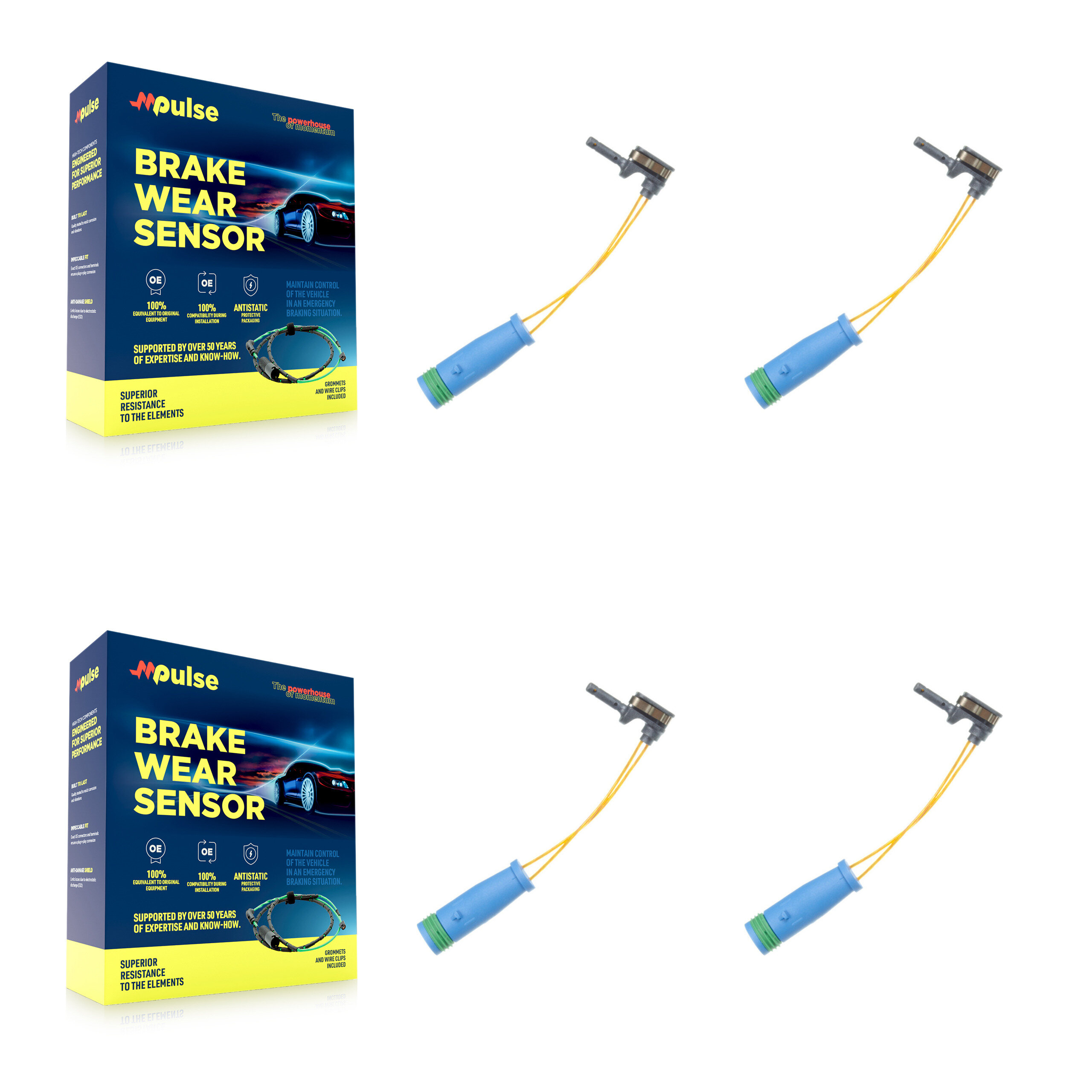 Mpulse - KSE-100199 - Front and Rear Disc Brake Pad Wear Sensor Kits